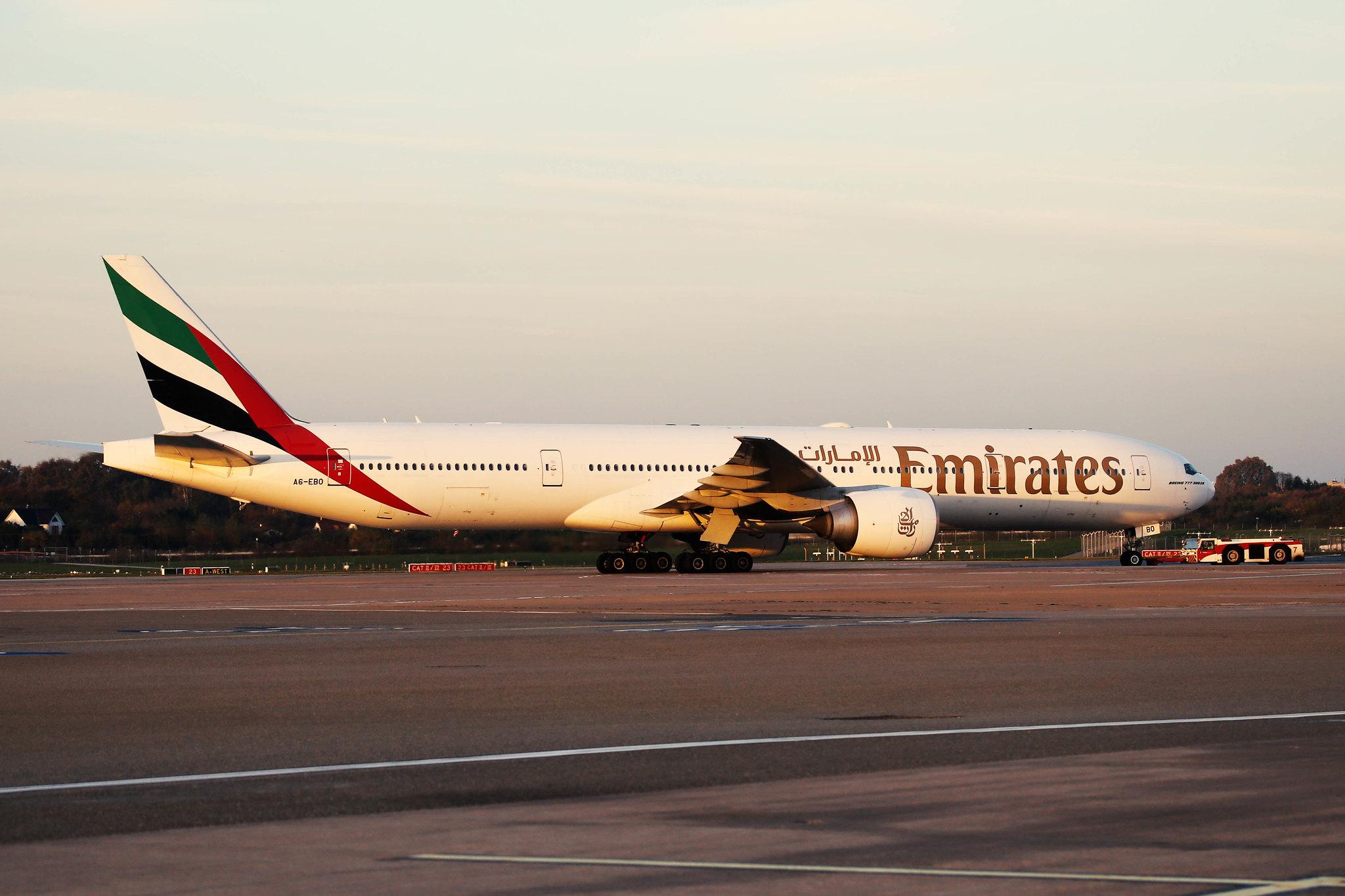 Hamburg Airport: Emirates (EK / UAE) |  Boeing 777-36N(ER) B77W | A6-EBO | MSN 32792