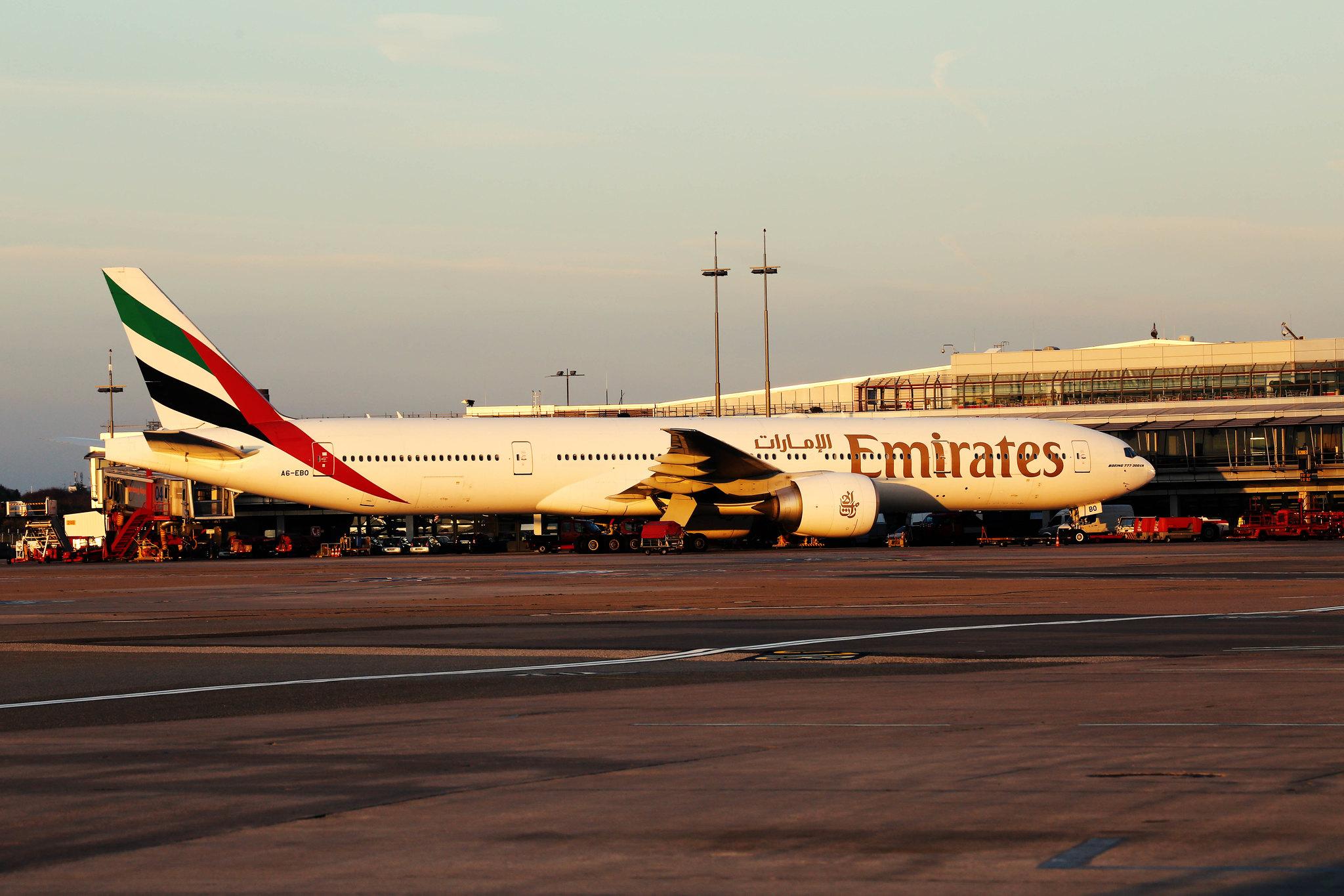 Hamburg Airport: Emirates (EK / UAE) |  Boeing 777-36N(ER) B77W | A6-EBO | MSN 32792