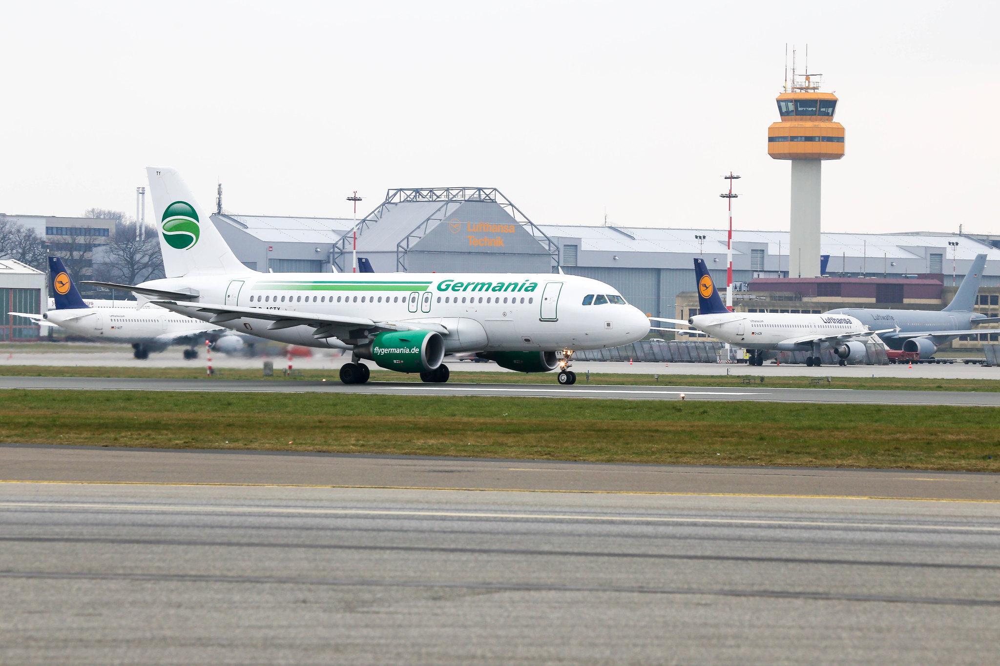 Hamburg Airport: Germania (ST / GMI) | Airbus A319-112 A319 | D-ASTY | MSN 3407