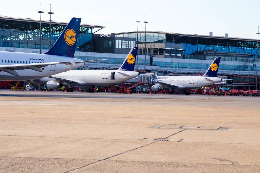 Hamburg Airport: Lufthansa am Gate |