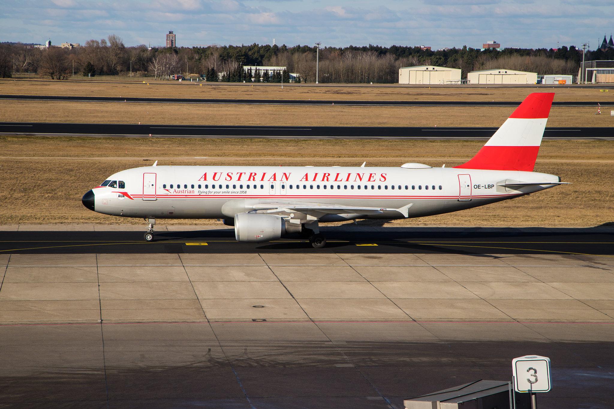 Flughafen Berlin Tegel (TXL): Austrian Airlines (OS / AUA) | Livery: Retro Livery | Airbus A320-232 A320 | OE-LBP | MSN 0797