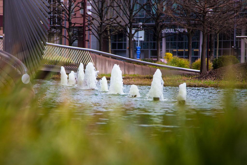 Frankfurt am Main: Wasserfontänen