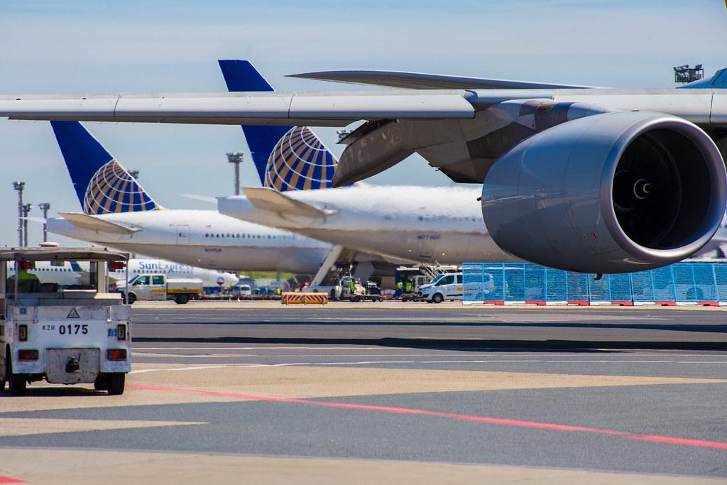 Frankfurt Airport: United Airlines auf dem Vorfeld