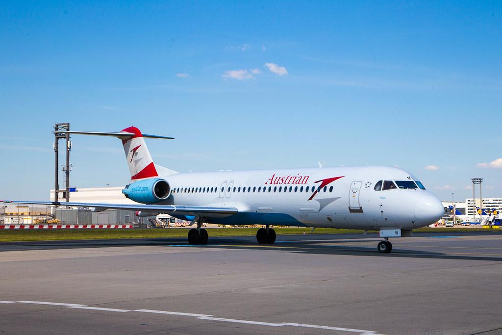 Frankfurt Airport: Austrian Airlines (OS / AUA) |  Fokker 100 F100 | OE-LVI | MSN 11468