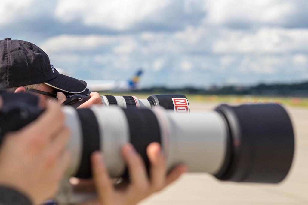 Hamburg Airport: Kameraobjektiv |