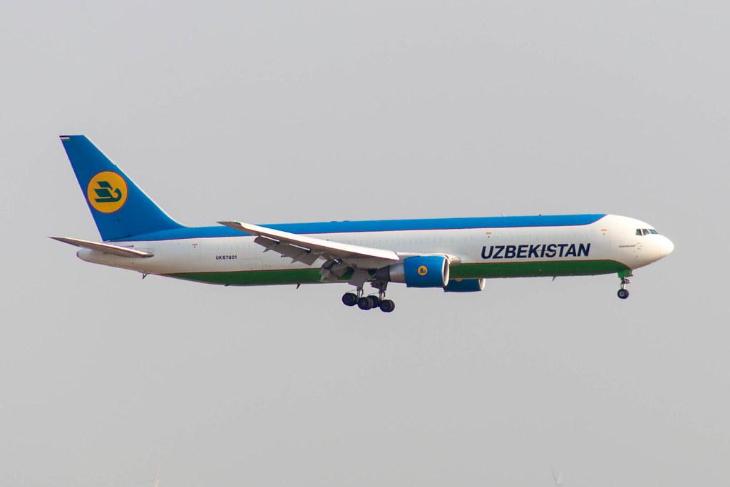 Frankfurt Airport: Uzbekistan Airways (HY / UZB) |  Boeing 767-33P(ER)(BCF) B763 | UK-67001 | MSN 28370
