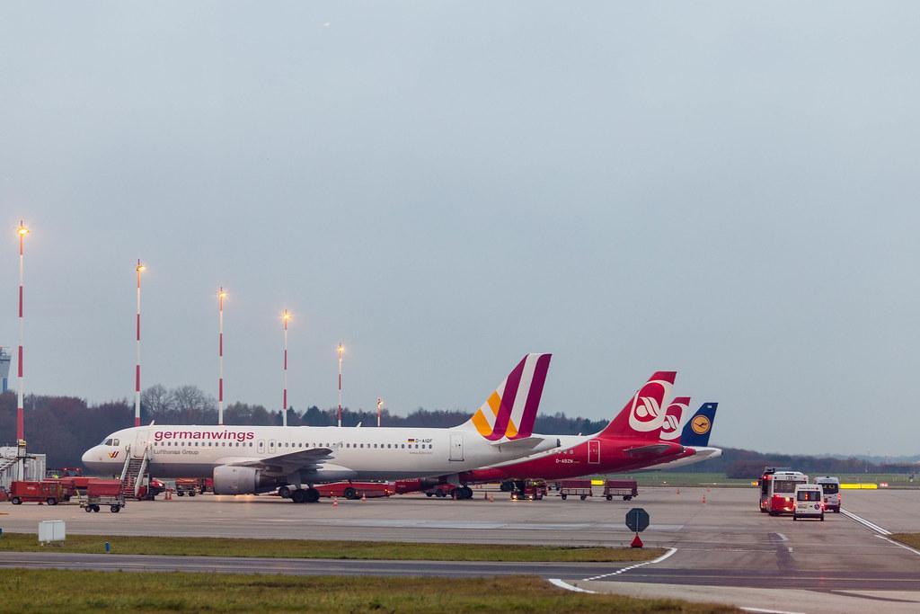 7. Vorfeldrundfahrt 2016: Vorfeld mit Germanwings, Airberlin, Lufthansa