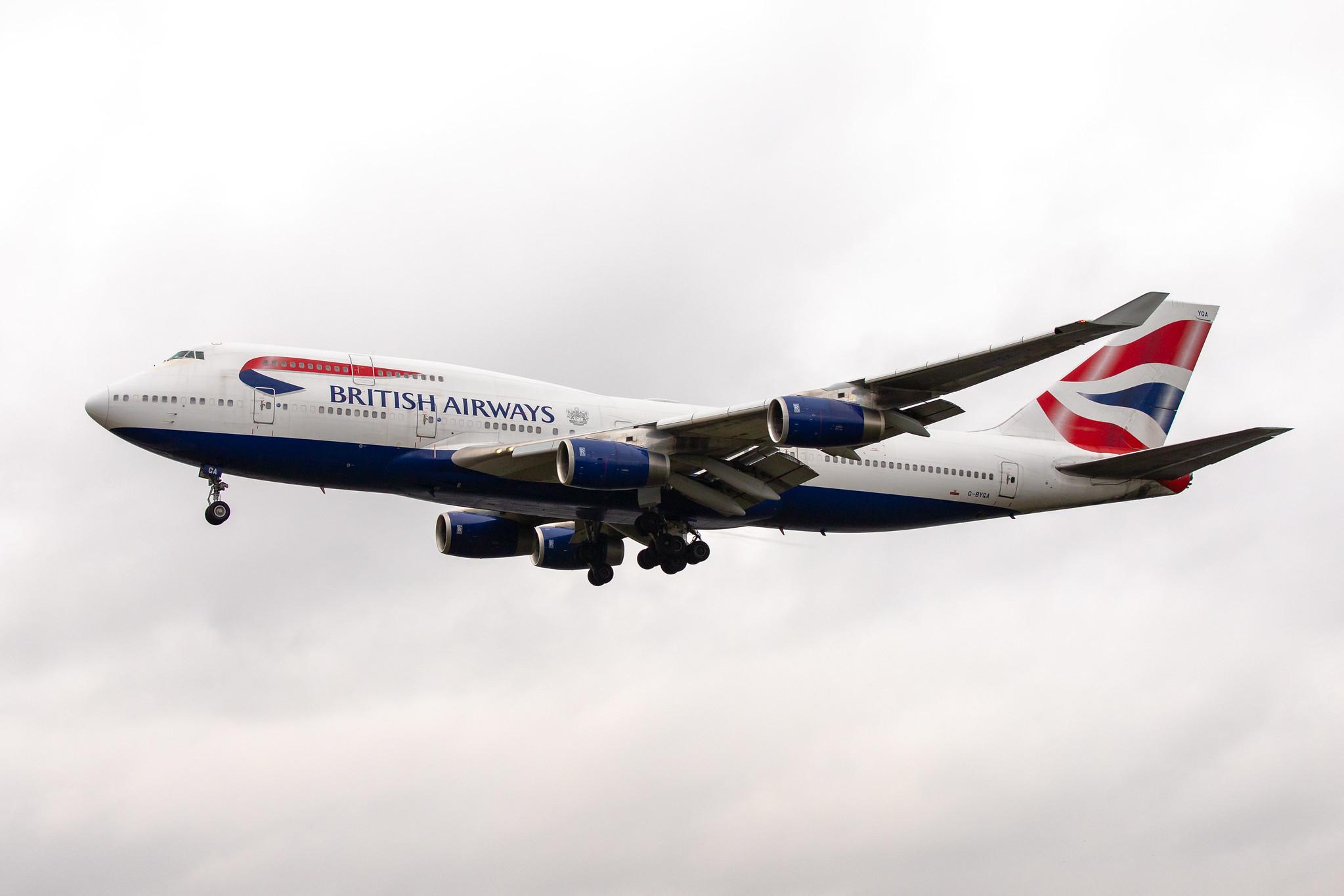 London Heathrow Airport: British Airways (BA / BAW) |  Boeing 747-436 B744 | G-BYGA | MSN 28855
