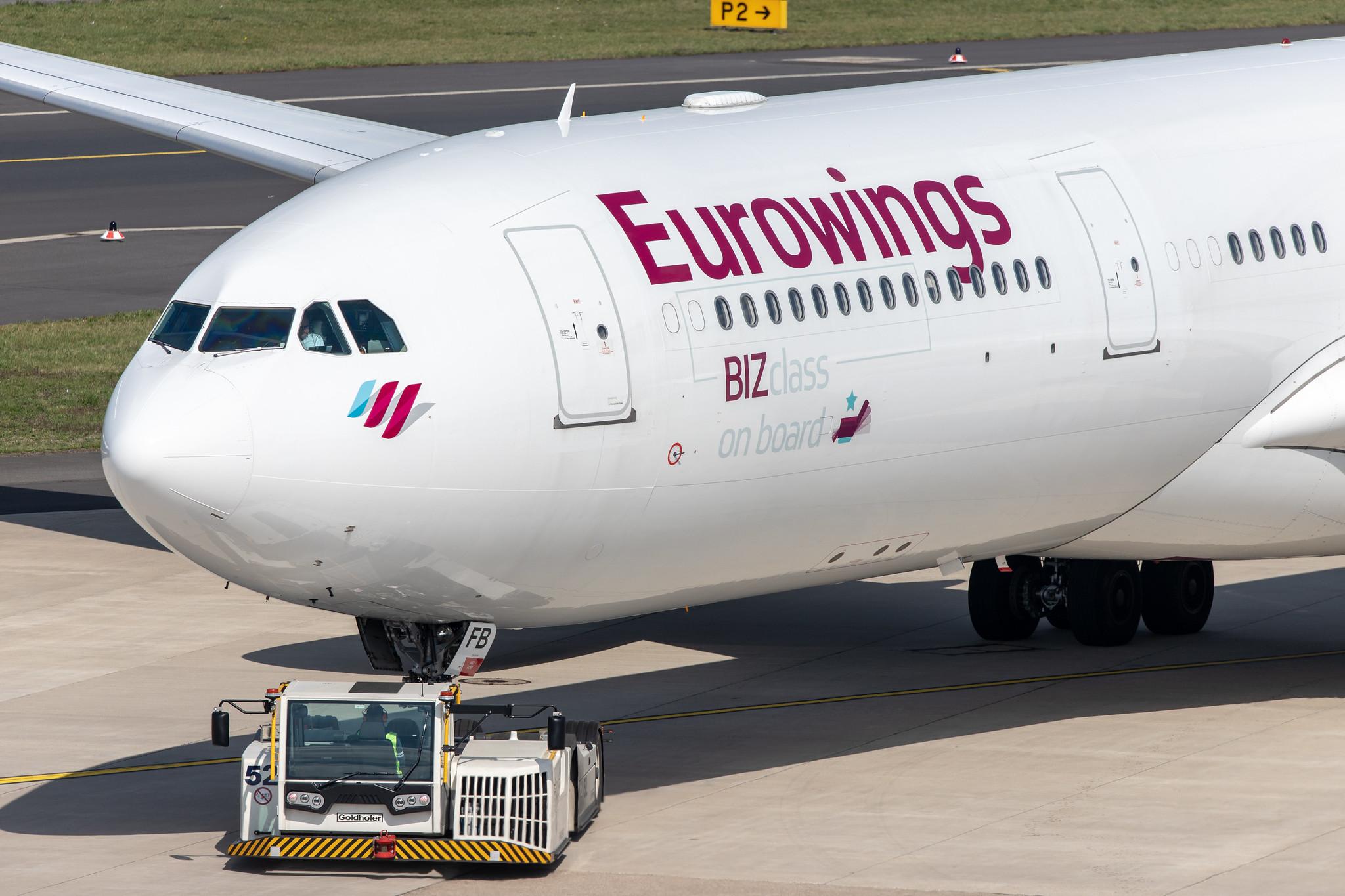 Düsseldorf Airport: Eurowings (EW / EWG) | Operator: Brussels Airlines |  Airbus A330-342 A333 | OO-SFB | MSN 0915