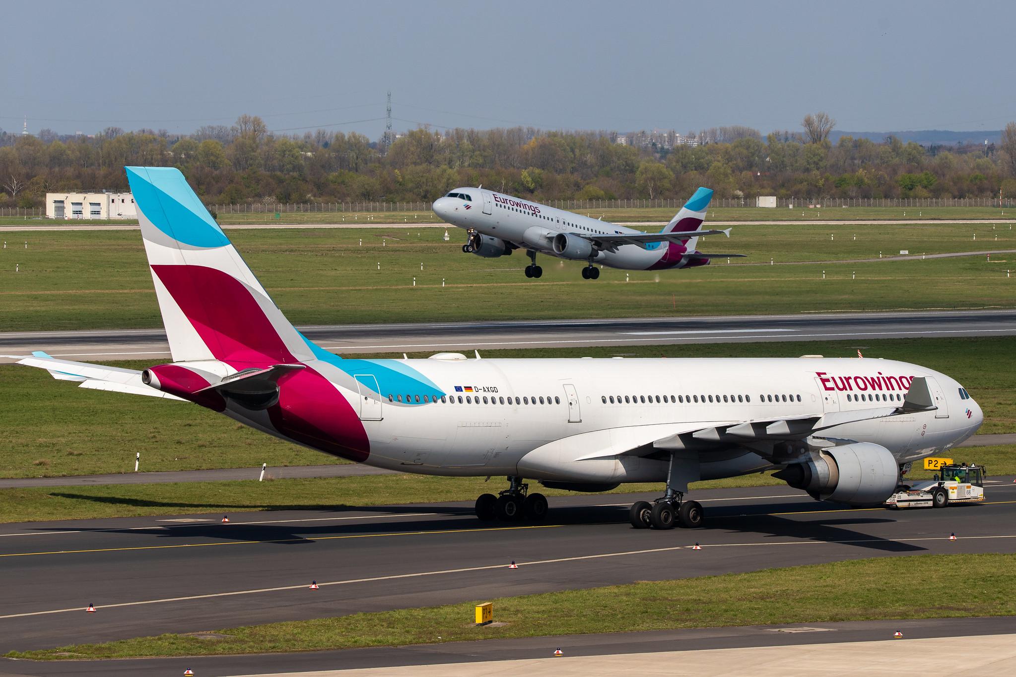Düsseldorf Airport: Eurowings (EW / EWG) | Operator: SunExpress Deutschland |  Airbus A330-203 A332 | D-AXGD | MSN 0573