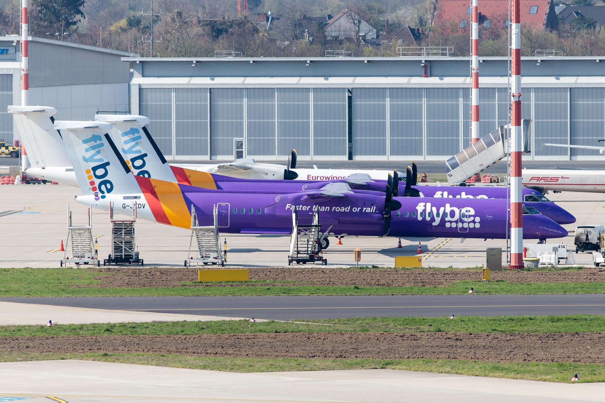 Düsseldorf Airport: Flybe (BE / BEE) |  De Havilland Canada Dash 8-400 DH8D | G-JEDV | MSN 4090