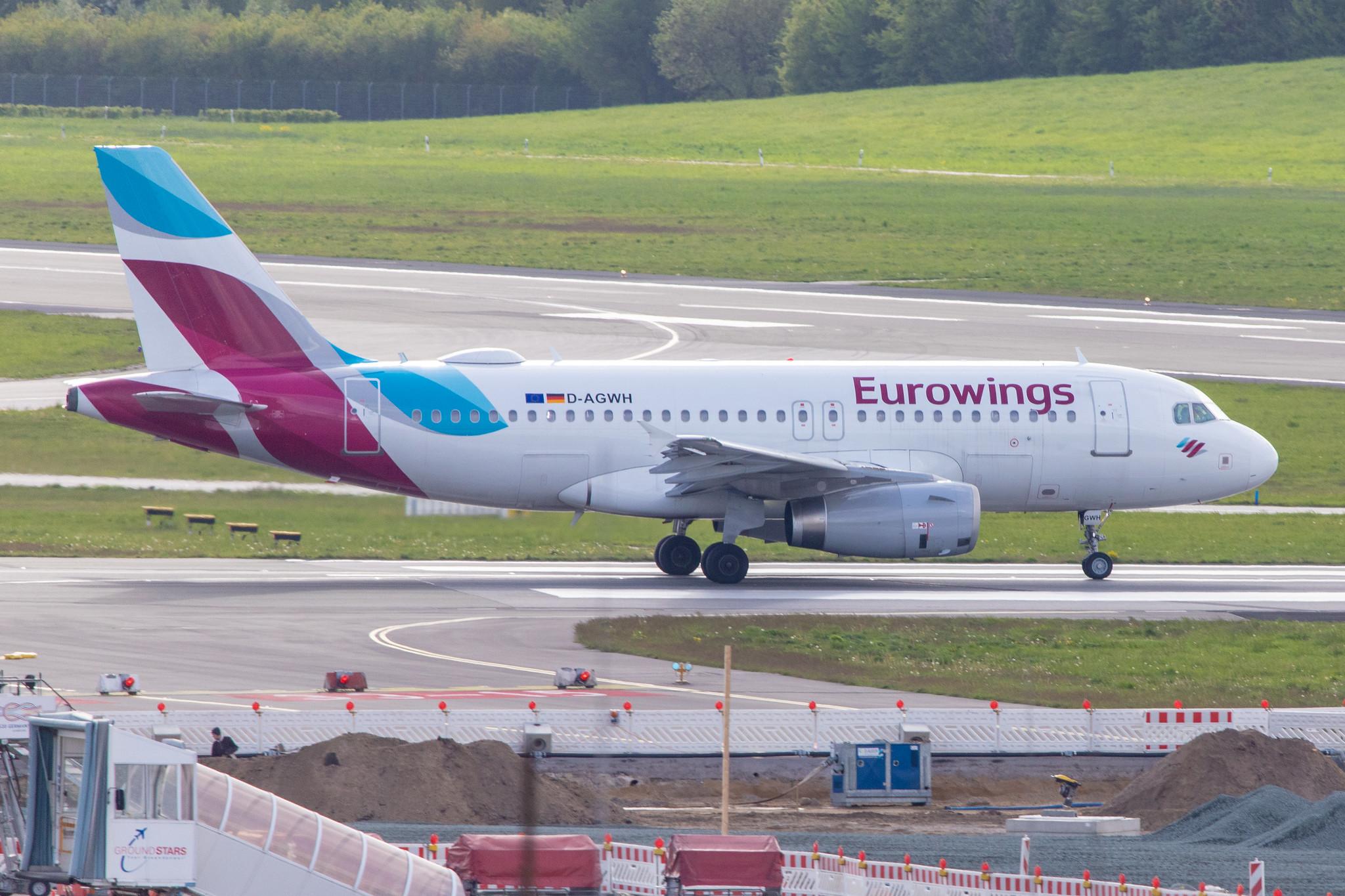 Hamburg Airport: Eurowings (EW / EWG) |  Airbus A319-132 A319 | D-AGWH | MSN 3352