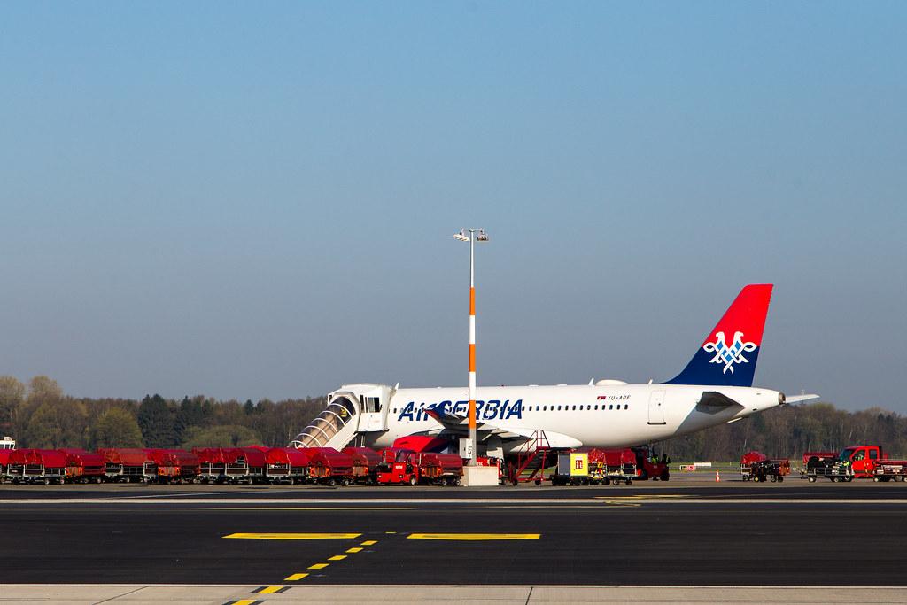 Hamburg Airport: AirSERBIA (JU / ASL) |  Airbus A319-132 A319 | YU-APF | MSN 3317