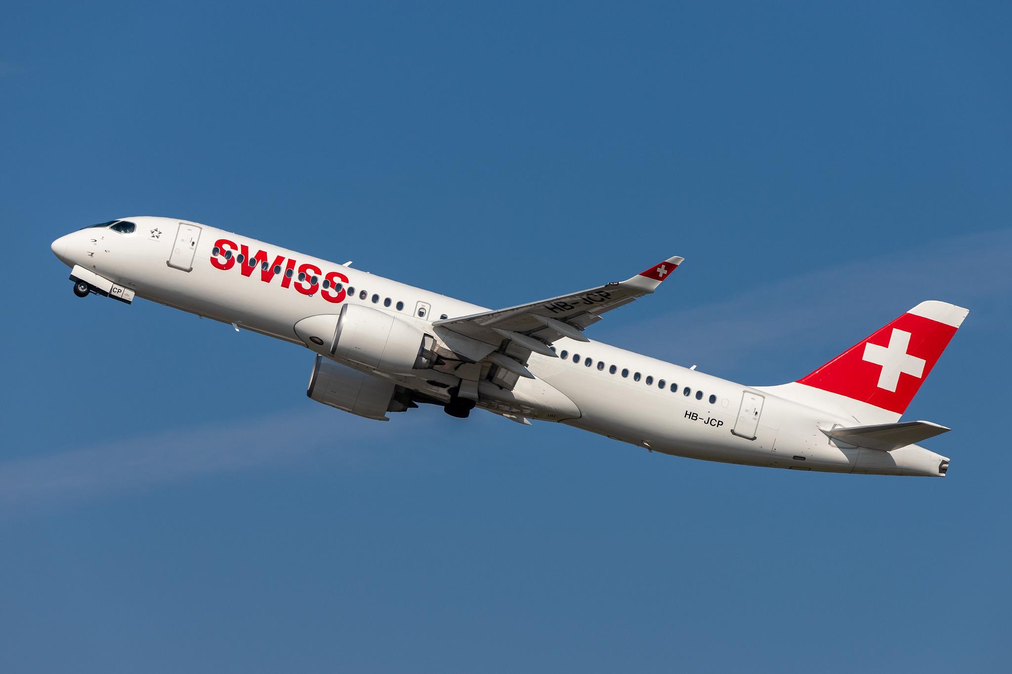 Düsseldorf Airport: Swiss (LX / SWR) |  Airbus A220-300 BCS3 | HB-JCP | MSN 55036