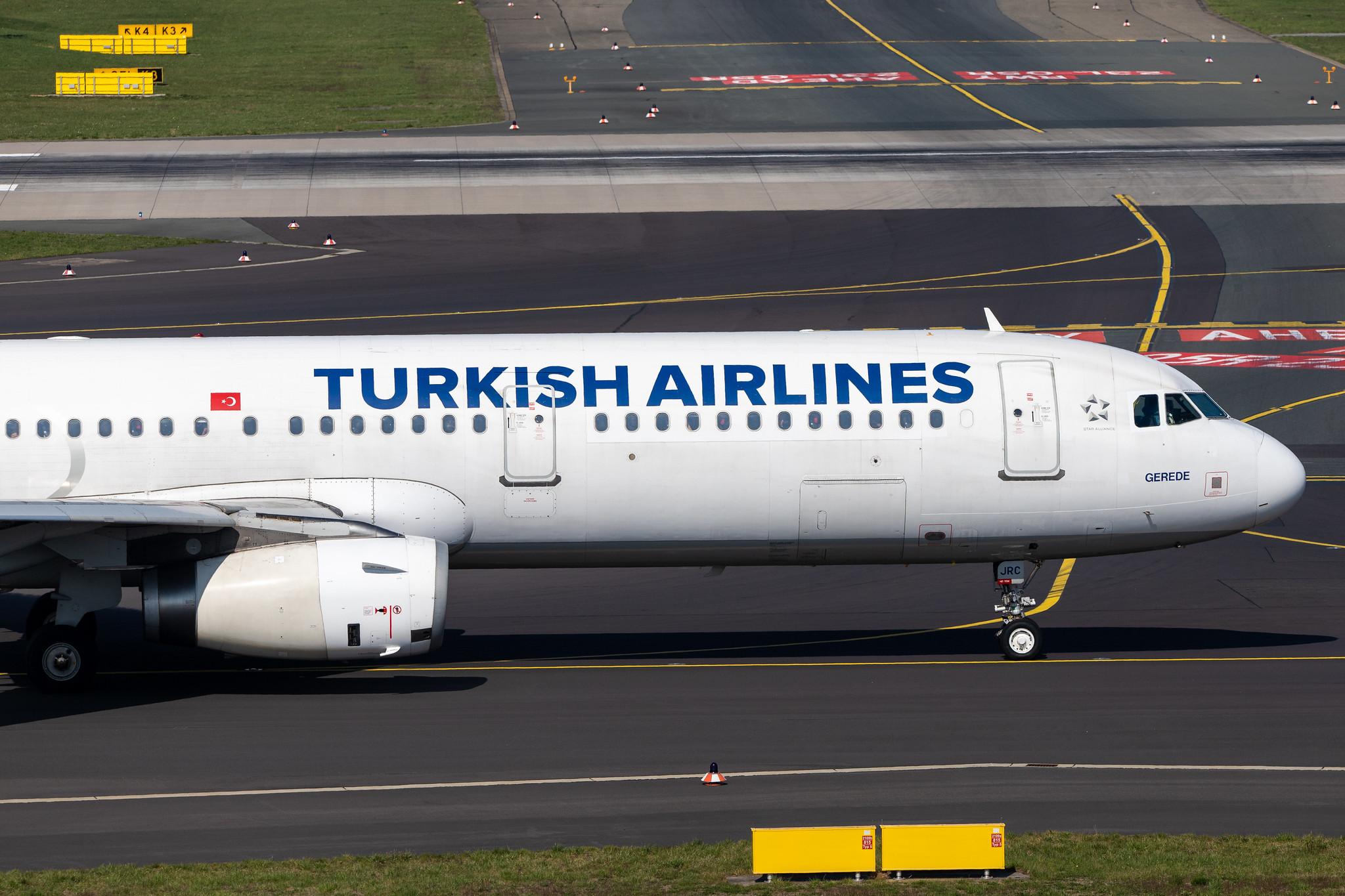Düsseldorf Airport: Turkish Airlines (TK / THY) |  Airbus A321-231 A321 | TC-JRC | MSN 2999