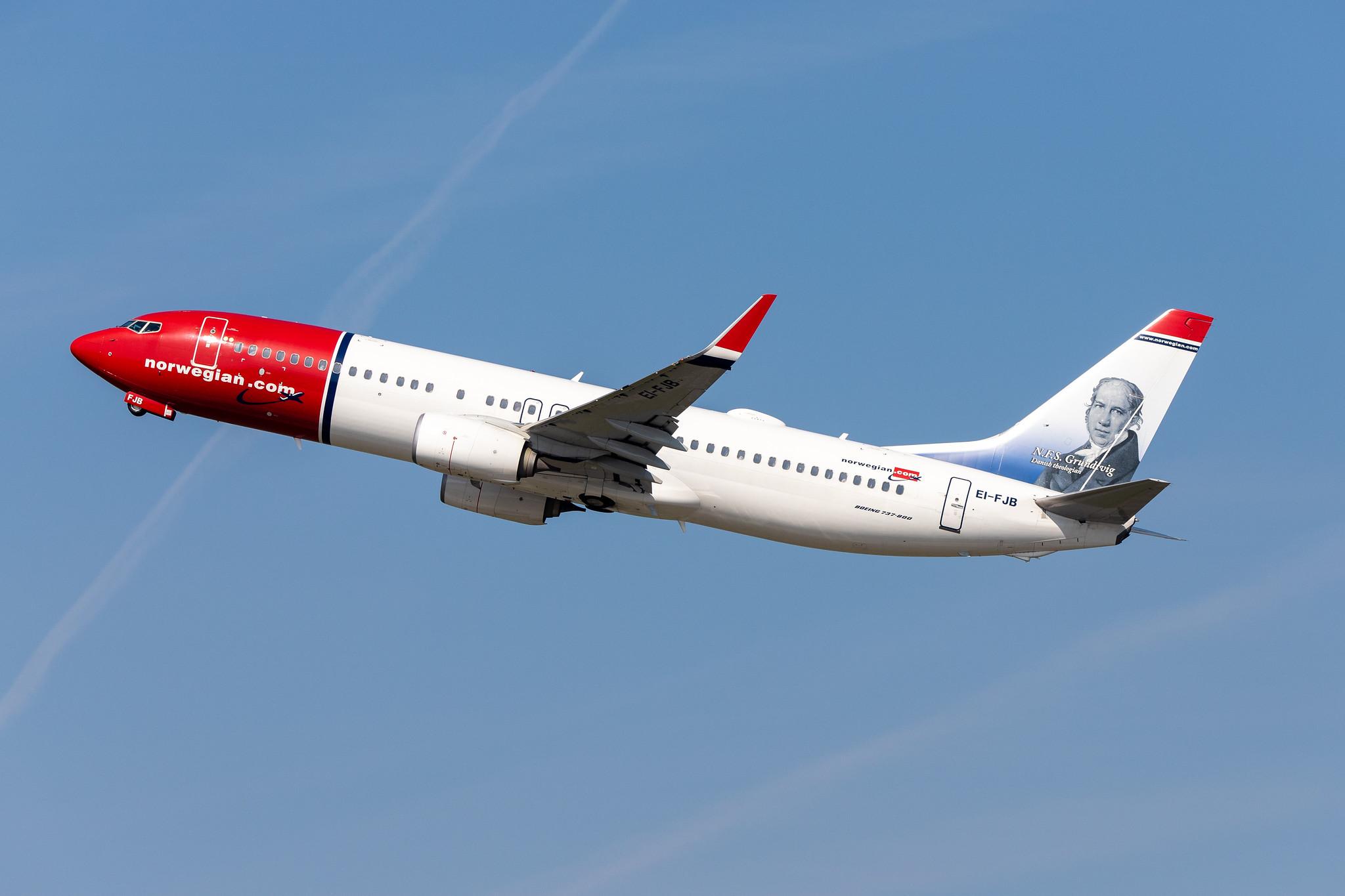 Düsseldorf Airport: Norwegian (DY / NAX) |  Boeing 737-8JP B738 | EI-FJB | MSN 42081