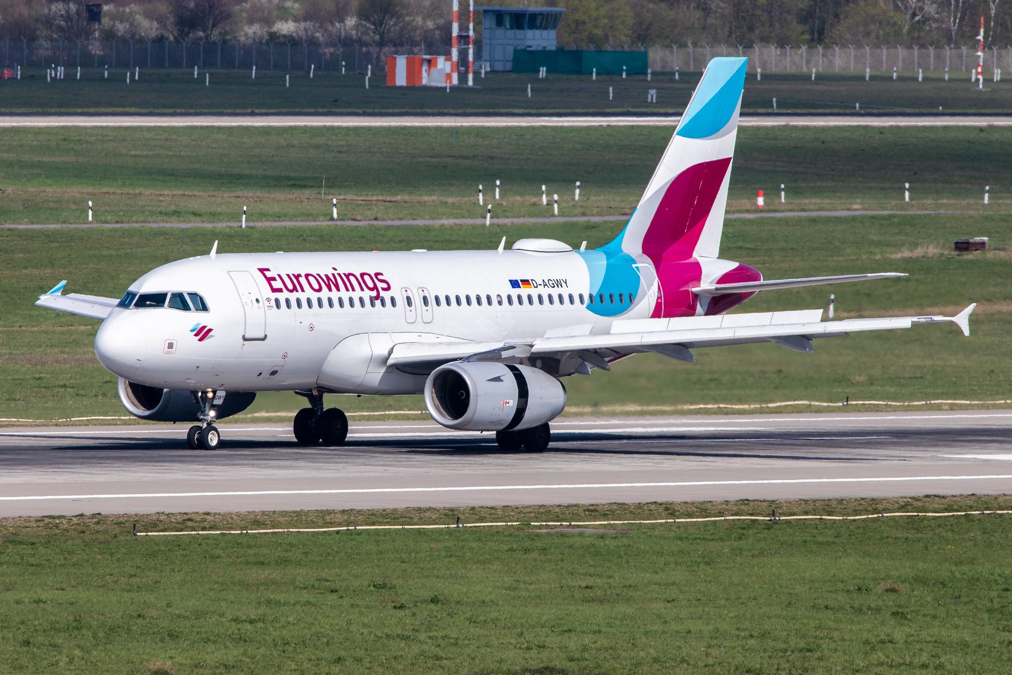 Düsseldorf Airport: Eurowings (EW / EWG) |  Airbus A319-132 A319 | D-AGWY | MSN 5941