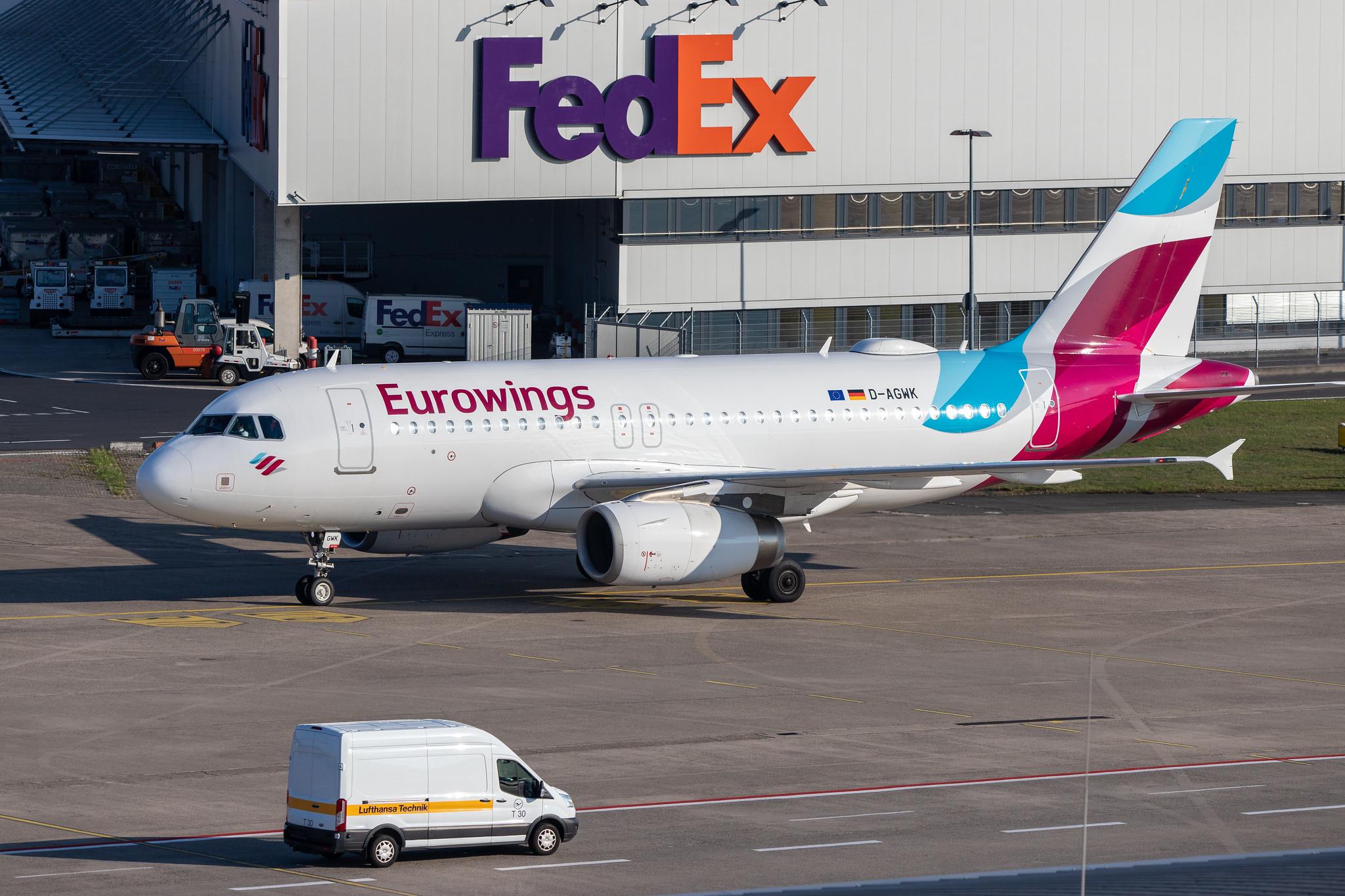 Köln Bonn Airport: Eurowings (EW / EWG) |  Airbus A319-132 A319 | D-AGWK | MSN 3500