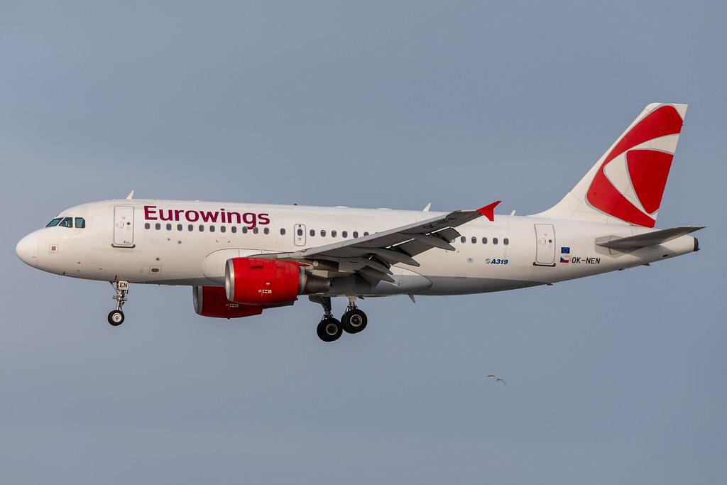 Hamburg Airport: Eurowings (EW / EWG) | Operator: Czech Airlines |  Airbus A319-112 A319 | OK-NEN | MSN 3436