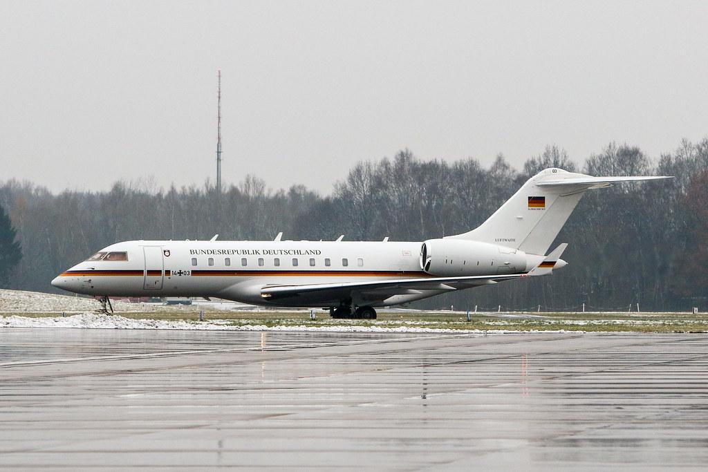 Hamburg Airport: German Air Force (/ GAF) | Bombardier BD-700-1A11 Global 5000 GLEX | 14+03 | MSN 9411