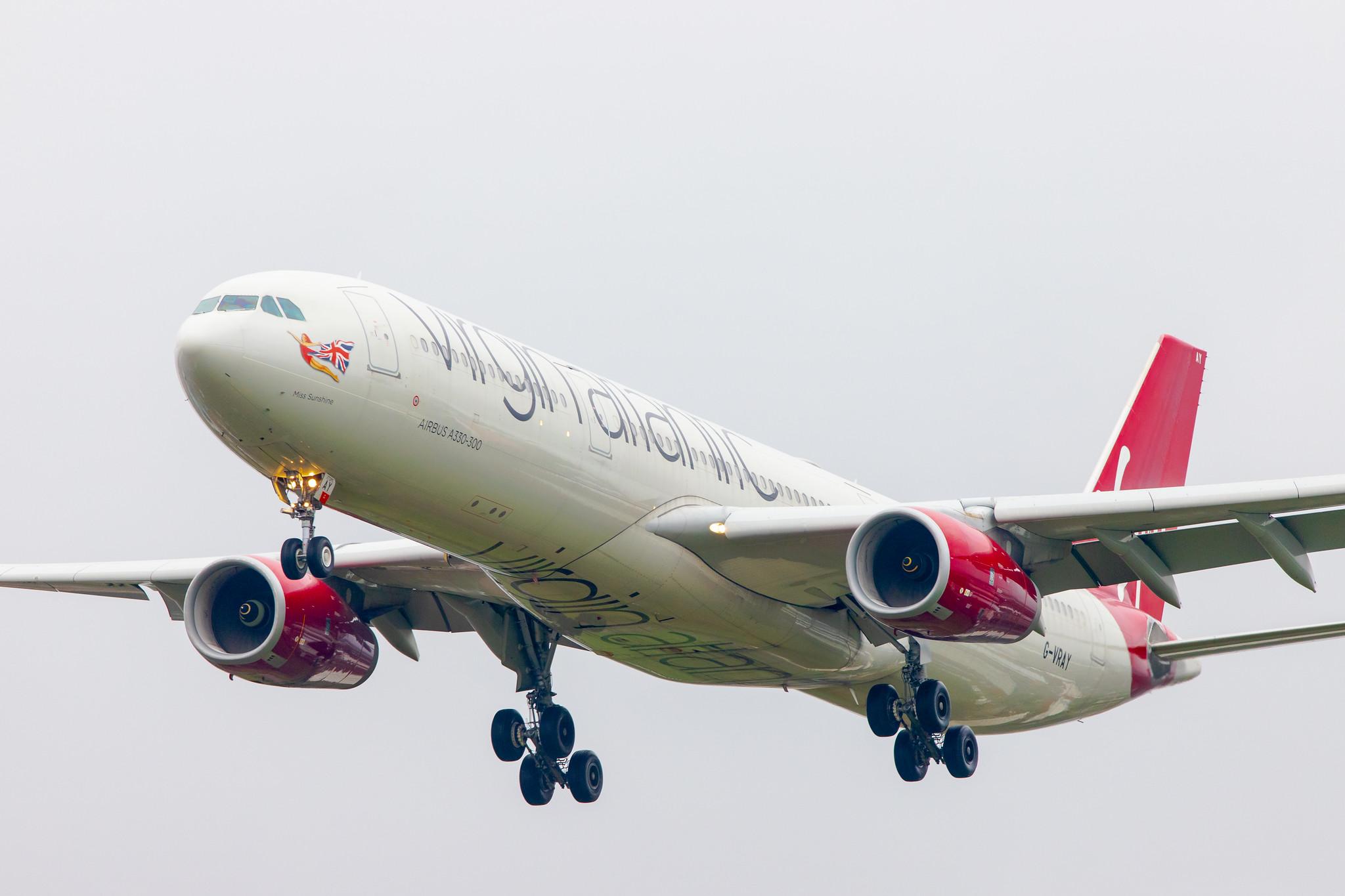 London Heathrow Airport: Virgin Atlantic (VS / VIR) |  Airbus A330-343 A333 | G-VRAY | MSN 1296