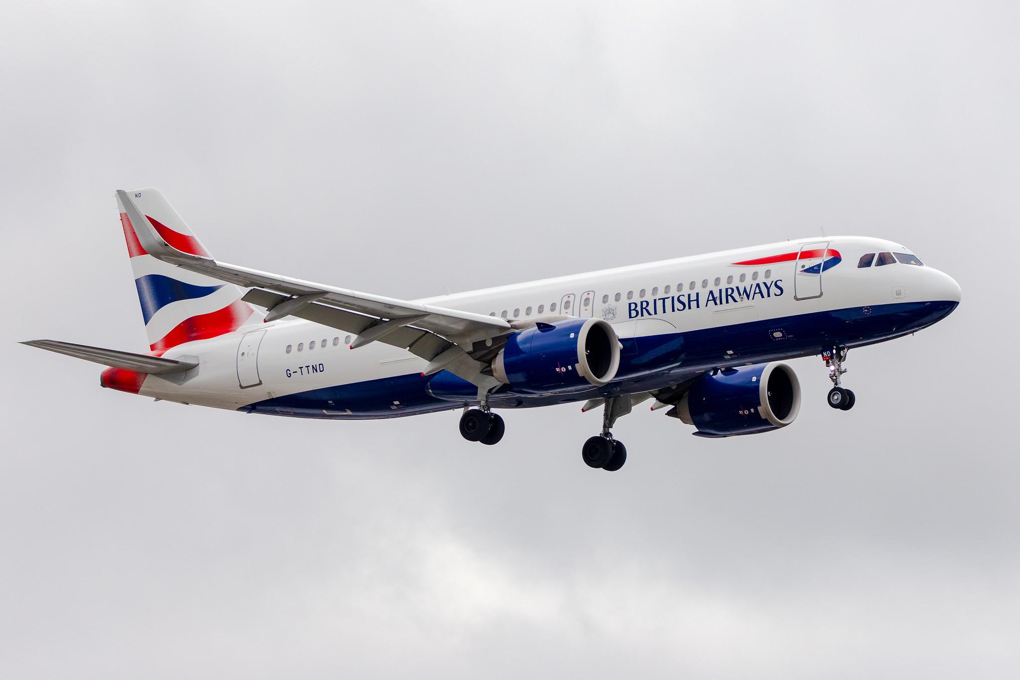 London Heathrow Airport: British Airways (BA / BAW) |  Airbus A320-251N A20N | G-TTND | MSN 8308