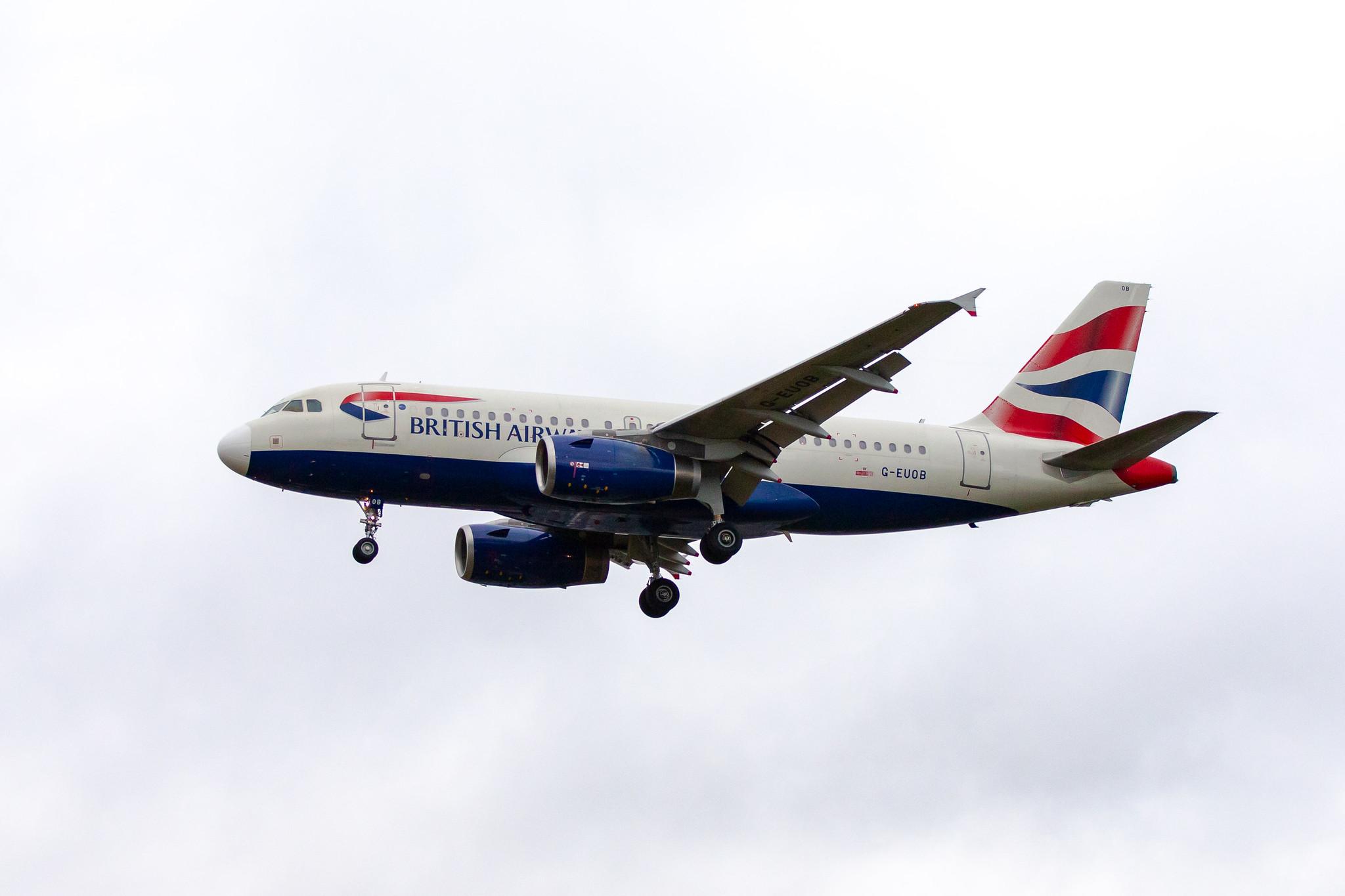 London Heathrow Airport: British Airways (BA / BAW) |  Airbus A319-131 A319 | G-EUOB | MSN 1529
