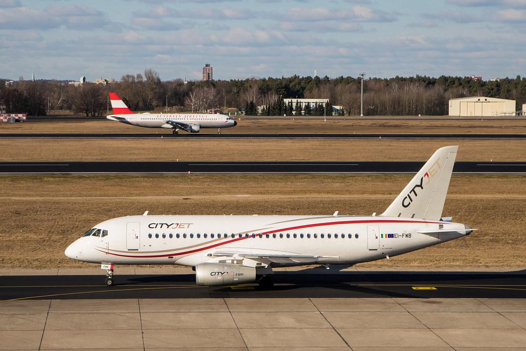 Flughafen Berlin Tegel (TXL): CityJet (WX / BCY) | Sukhoi Superjet 100-95B SU95 | EI-FWB | MSN 95108