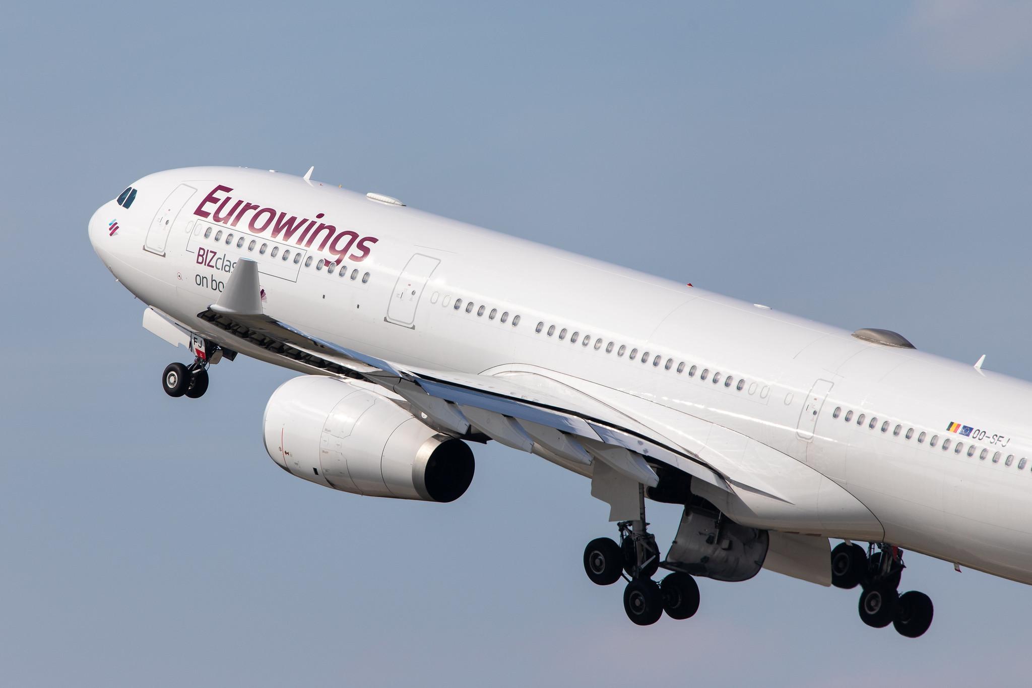 Düsseldorf Airport: Eurowings (EW / EWG) | Operator: Brussels Airlines |  Airbus A330-343 A333 | OO-SFJ | MSN 0701