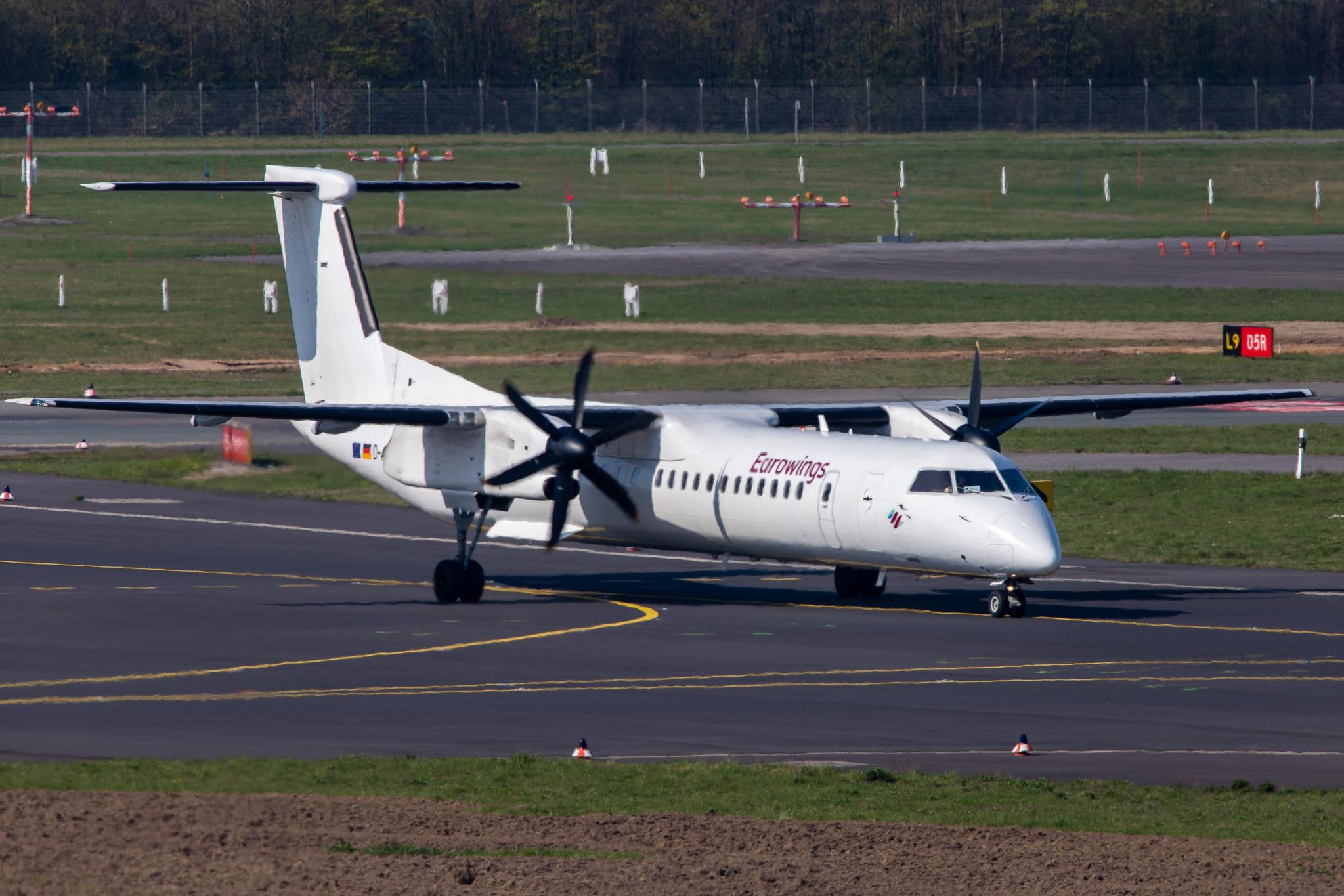 Düsseldorf Airport: Düsseldorf Airport: Eurowings (EW / EWG) | Operator: Luftfahrtgesellschaft Walter |  De Havilland Canada Dash 8-400 DH8D | D-ABQD | MSN 4234