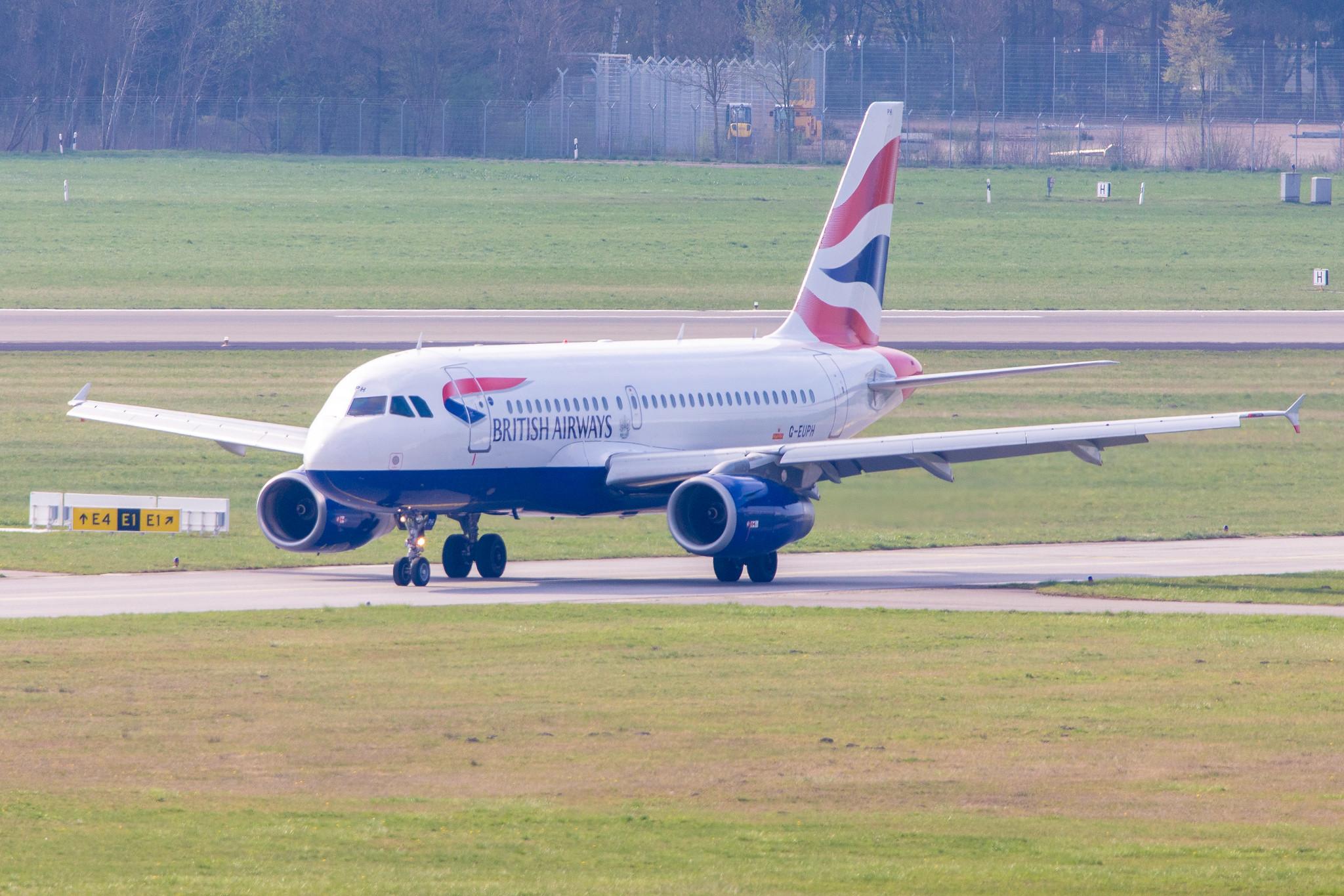 Hamburg Airport: British Airways (BA / BAW) |  Airbus A319-131 A319 | G-EUPH | MSN 1225