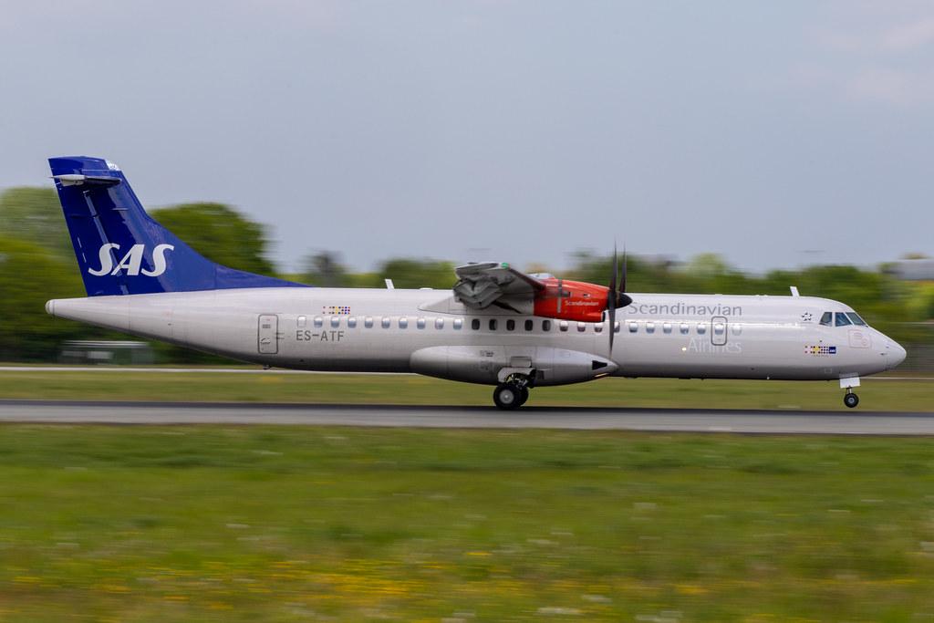 Hamburg Airport: SAS (SK / SAS) | Operator: Xfly |  ATR 72-600 AT76 | ES-ATF | MSN 1131