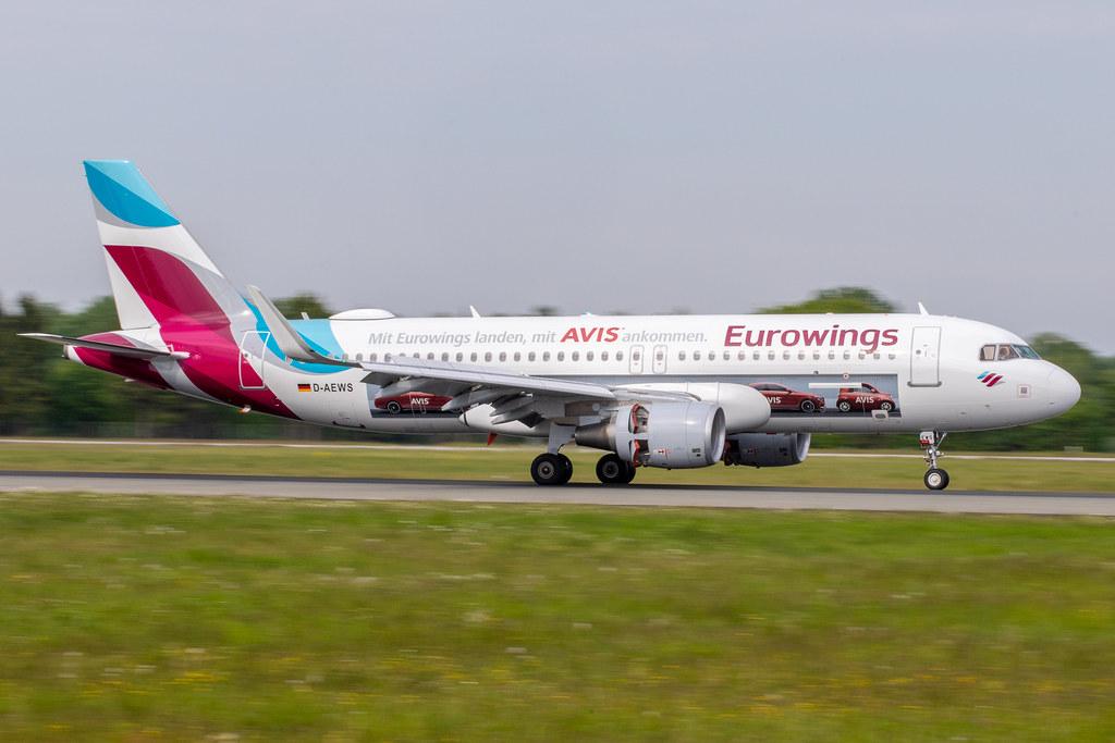 Hamburg Airport: Eurowings (EW / EWG) | Livery: AVIS Livery | Airbus A320-214 A320 | D-AEWS | MSN 7439