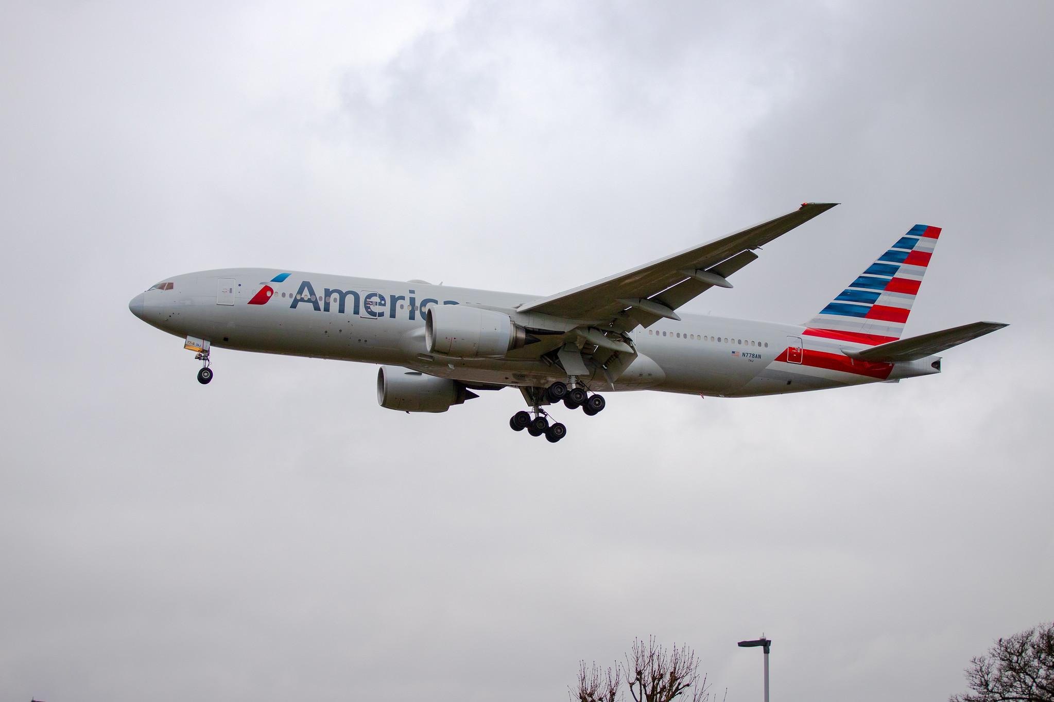 London Heathrow Airport: American Airlines (AA / AAL) |  Boeing 777-223(ER) B772 | N778AN | MSN 29587