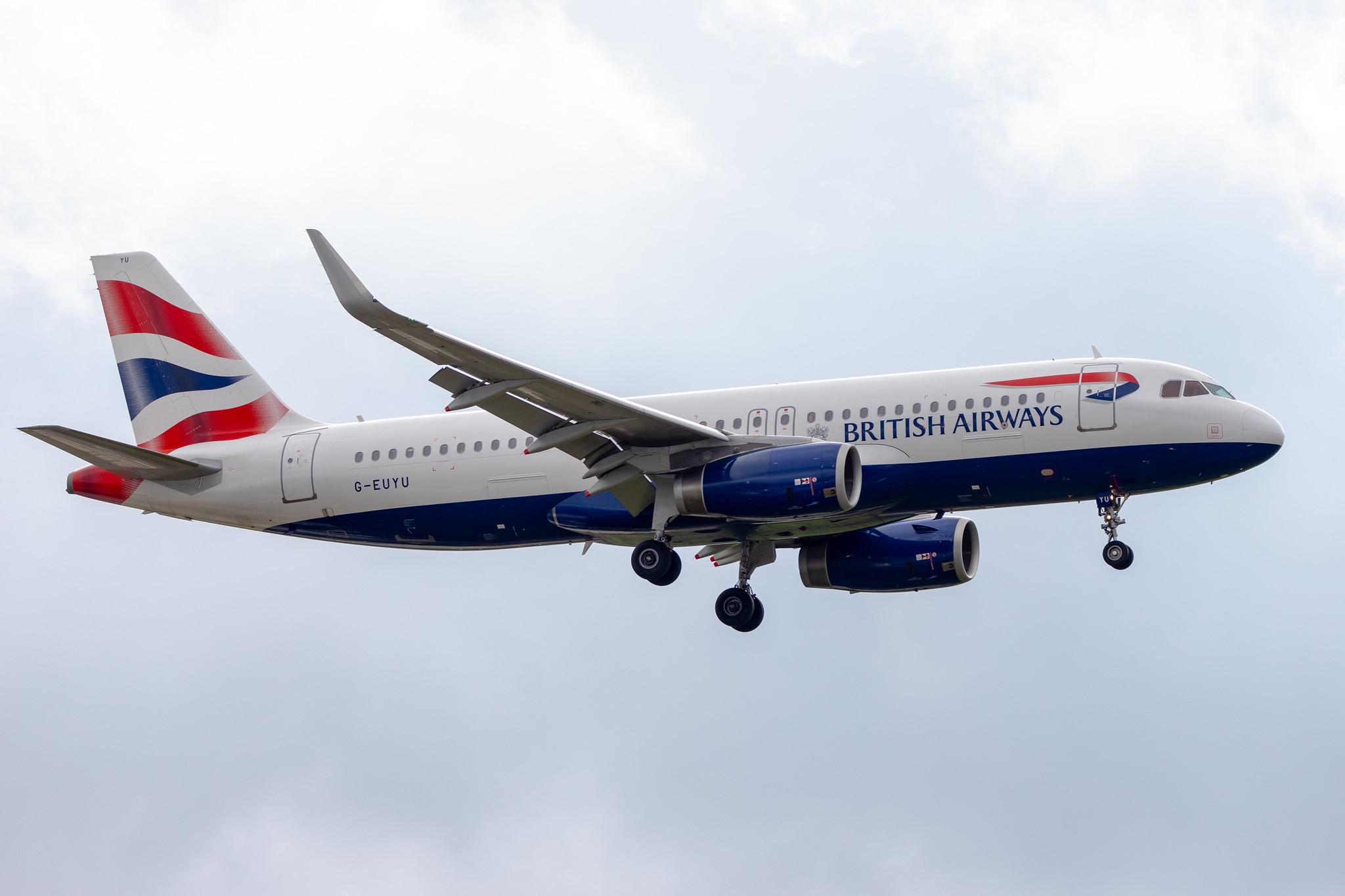 London Heathrow Airport: British Airways (BA / BAW) |  Airbus A320-232 A320 | G-EUYU | MSN 6028