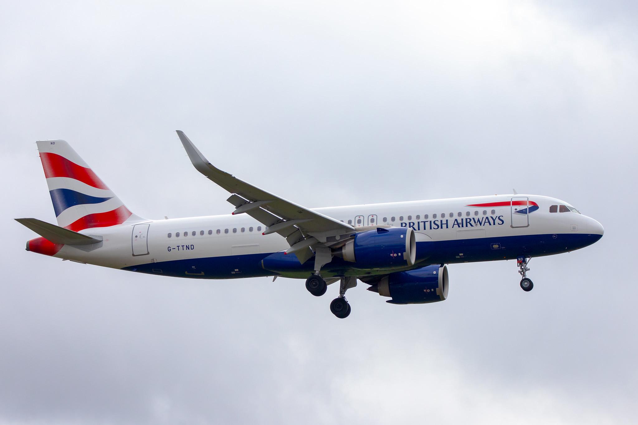London Heathrow Airport: British Airways (BA / BAW) |  Airbus A320-251N A20N | G-TTND | MSN 8308