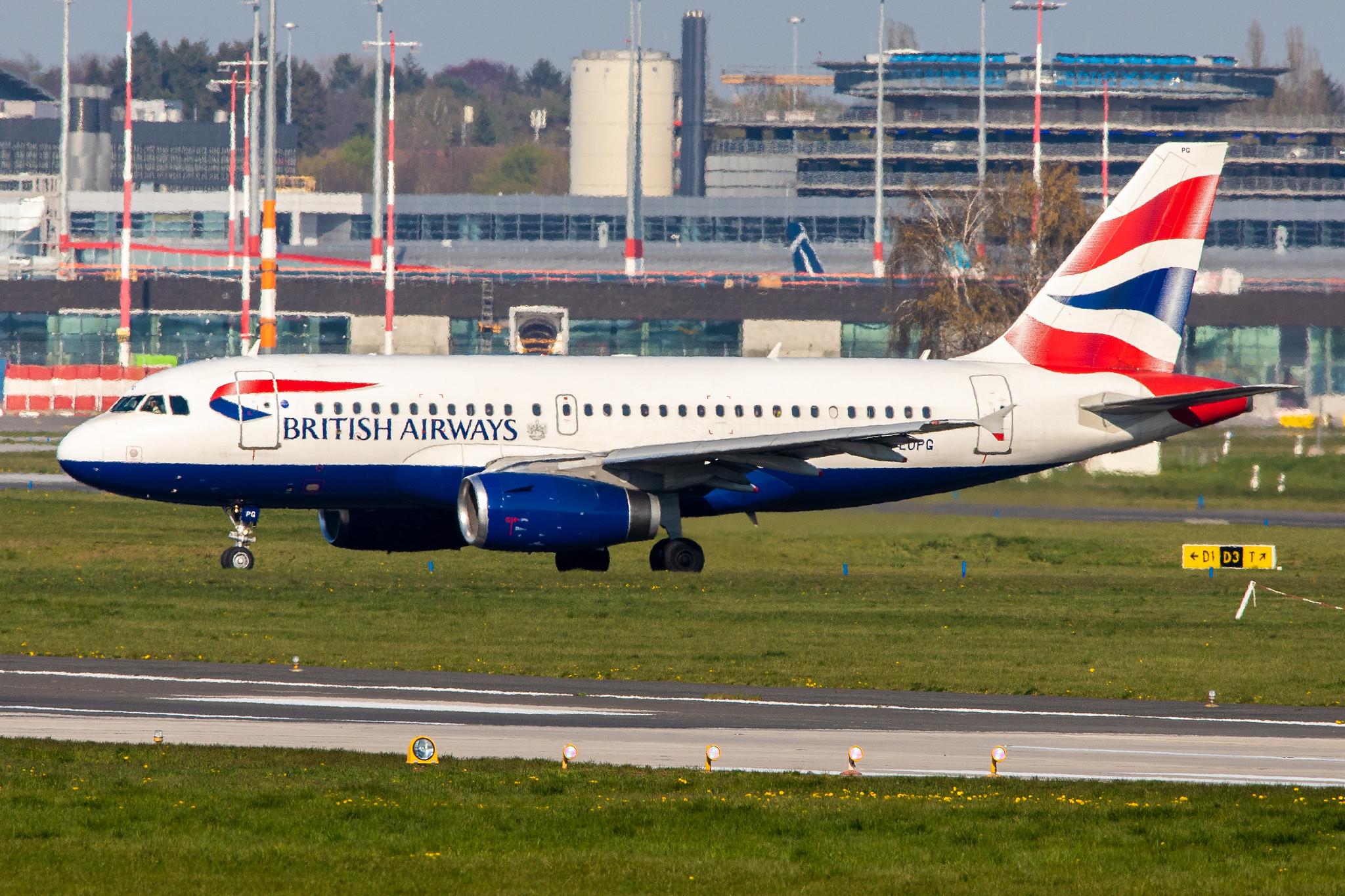 Hamburg Airport: British Airways (BA / BAW) |  Airbus A319-131 A319 | G-EUPG | MSN 1222