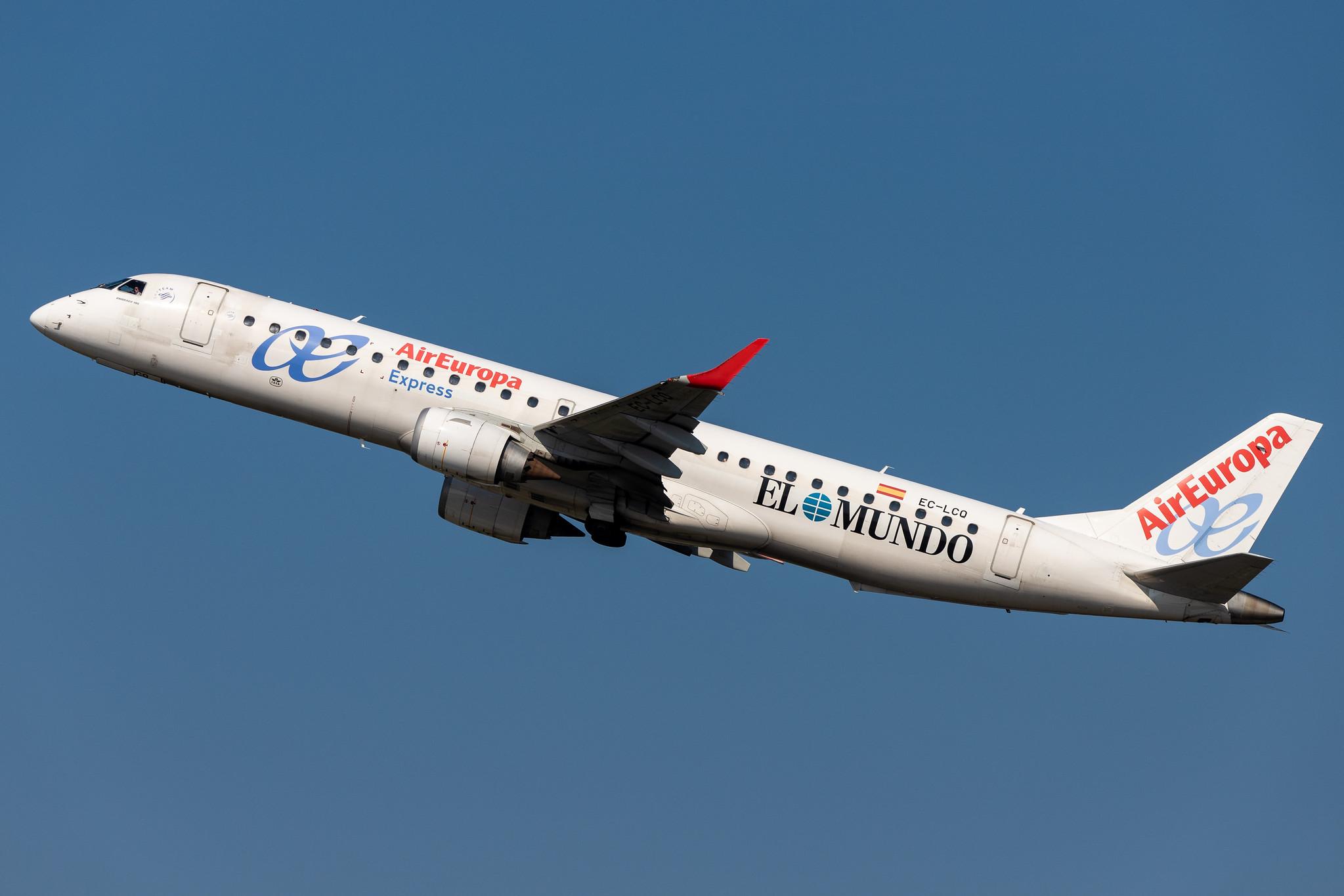 Düsseldorf Airport: Air Europa Express (UX / AEA) |  Embraer E195LR E195 | EC-LCQ | MSN 19000303