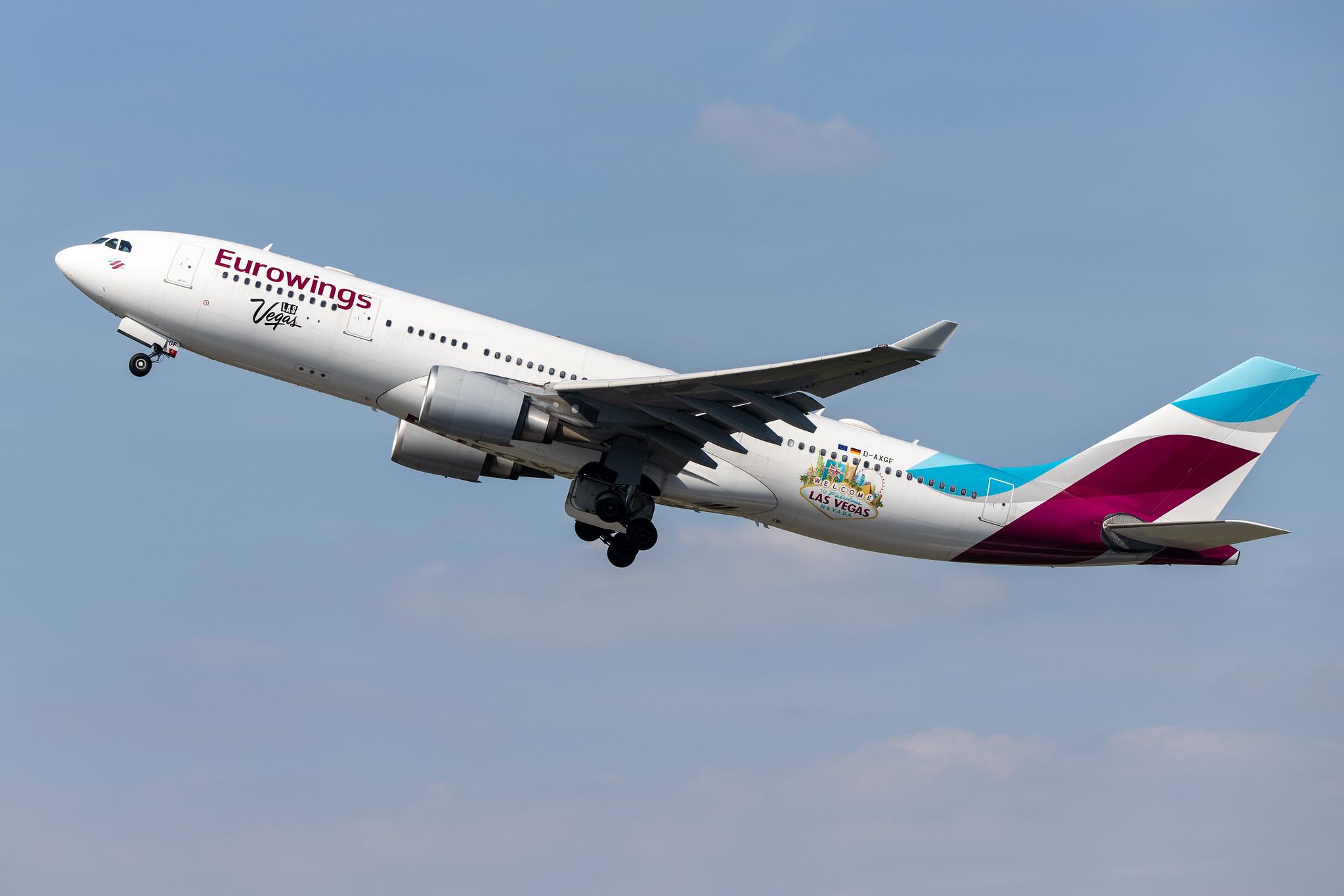 Düsseldorf Airport: Eurowings (EW / EWG) | Operator: SunExpress Deutschland |  Airbus A330-203 A332 | D-AXGF | MSN 0616