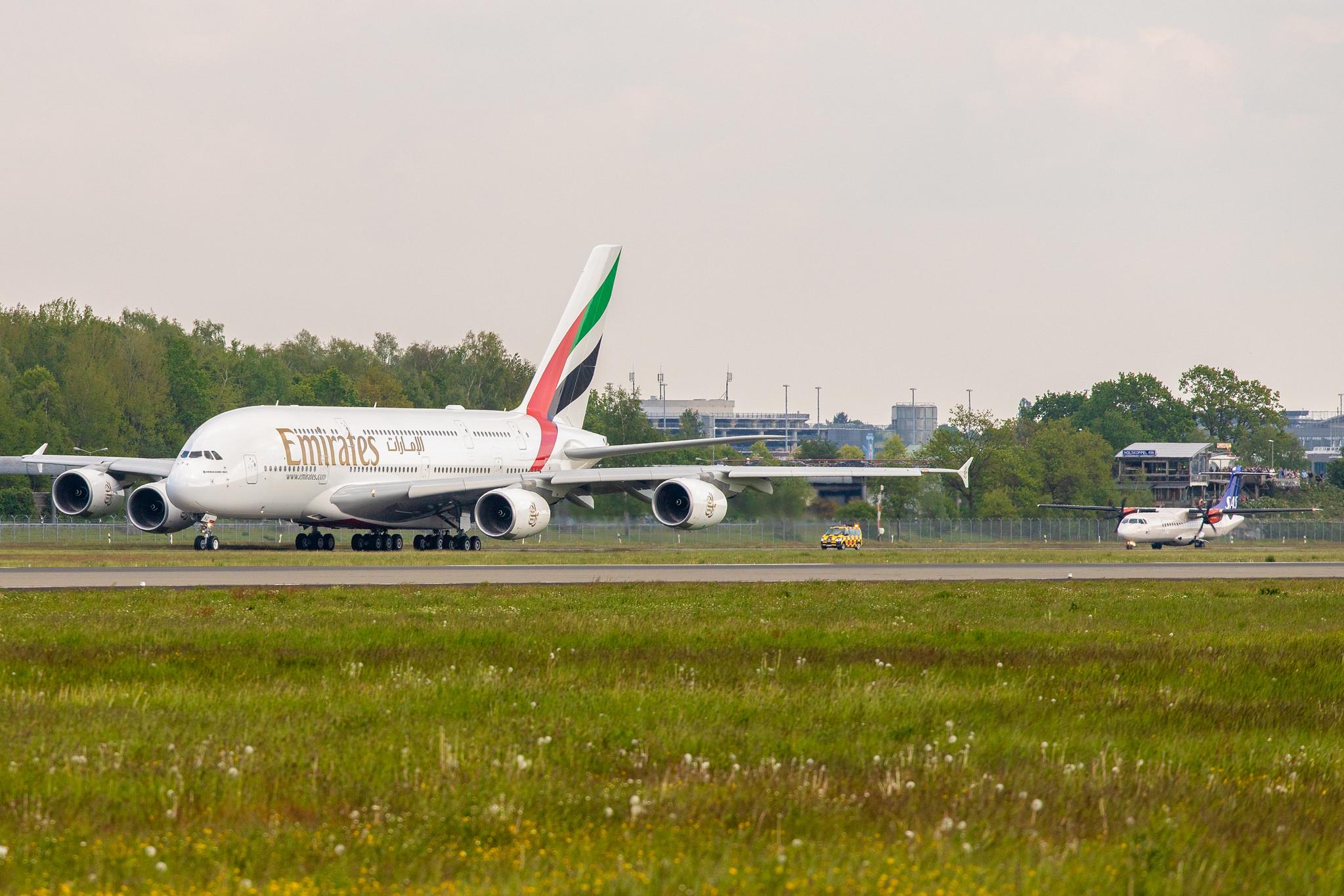 Hamburg Airport: Emirates (EK / UAE) |  Airbus A380-842 A388 | A6-EVC | MSN 248