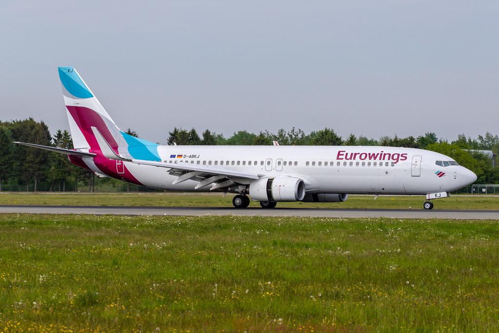 Hamburg Airport: Eurowings (EW / EWG) | Operator: TUI fly |  Boeing 737-86J B738 | D-ABKJ | MSN 37749