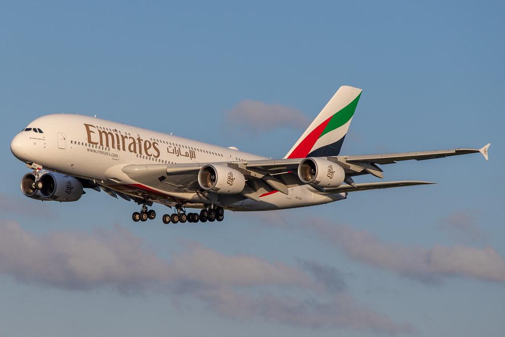 Hamburg Airport: Emirates (EK / UAE) |  Airbus A380-842 A388 | A6-EVE | MSN 250