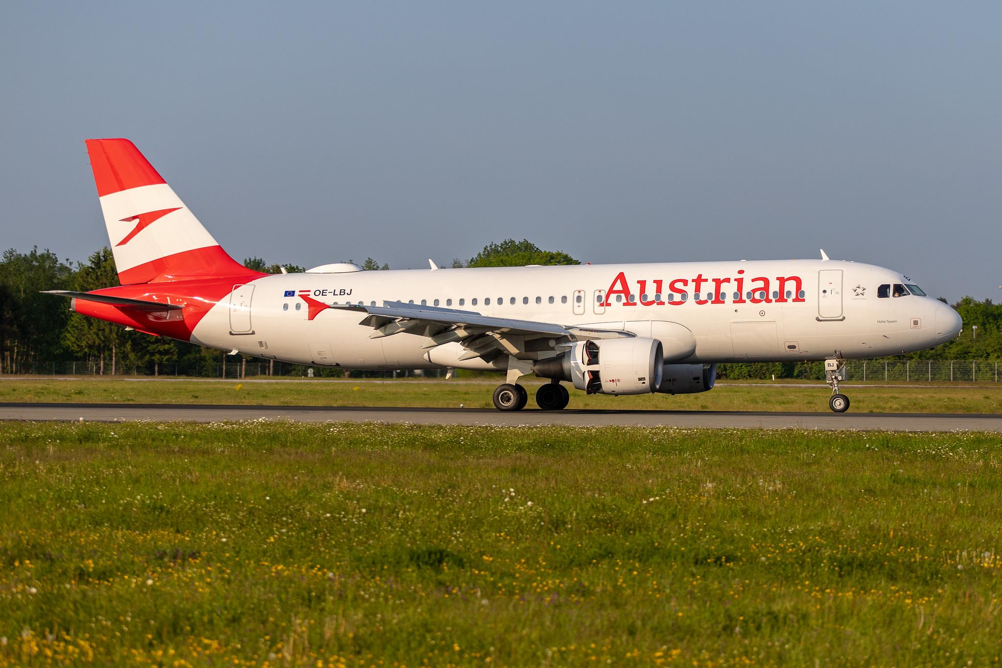 Hamburg Airport: Austrian Airlines (OS / AUA) |  Airbus A320-214 A320 | OE-LBJ | MSN 1553