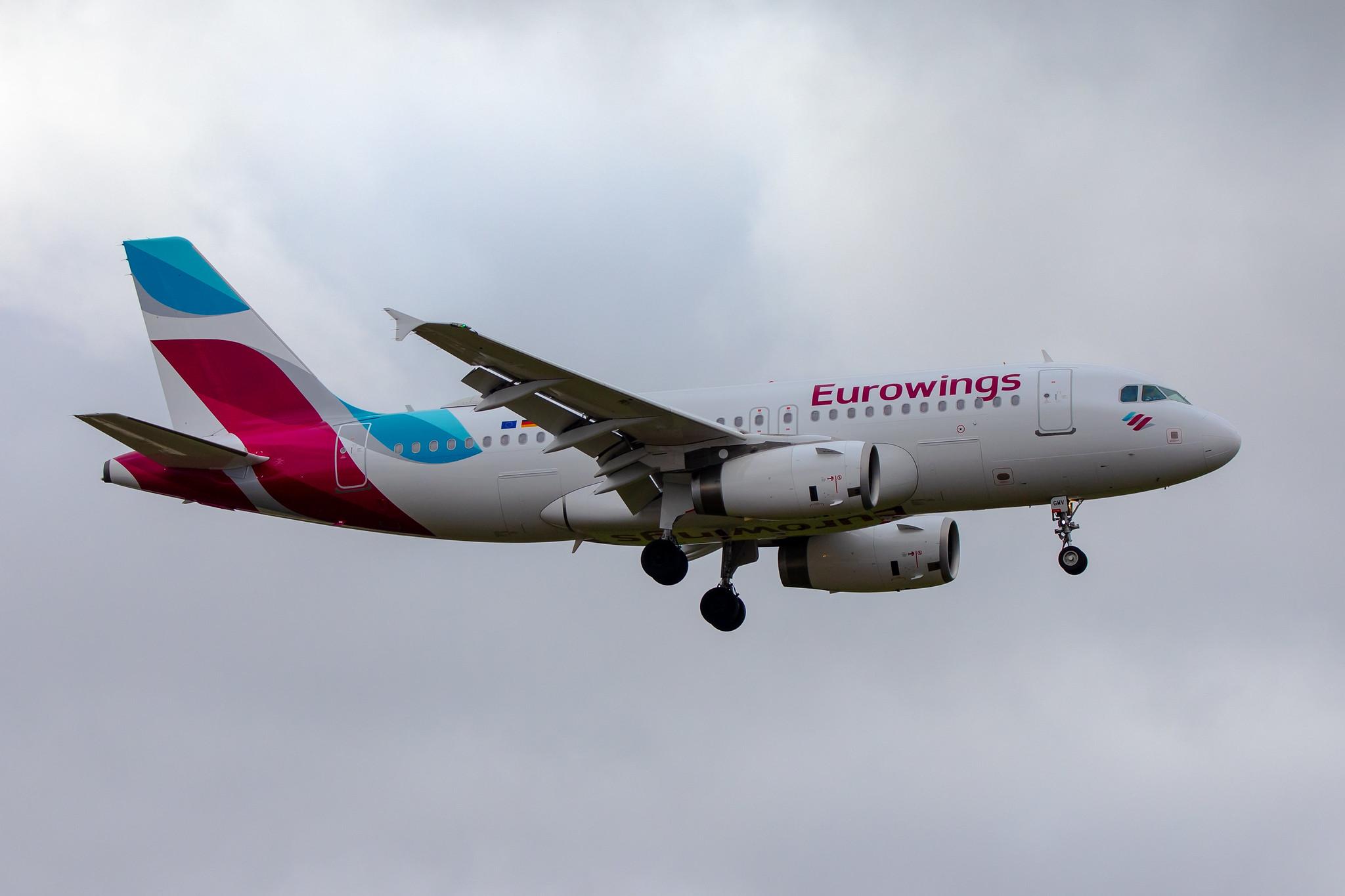 London Heathrow Airport: Eurowings (EW / EWG) |  Airbus A319-132 A319 | D-AGWV | MSN 5467