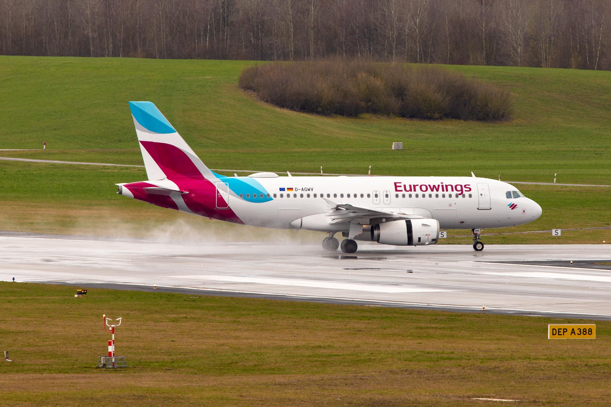 Hamburg Airport: Eurowings (EW / EWG) |  Airbus A319-132 A319 | D-AGWV | MSN 5467
