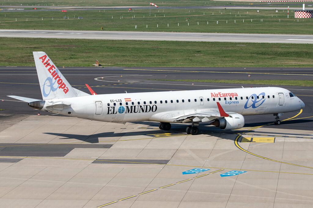 Düsseldorf Airport: Air Europa Express (UX / AEA) |  Embraer E195LR E195 | EC-LCQ | MSN 19000303