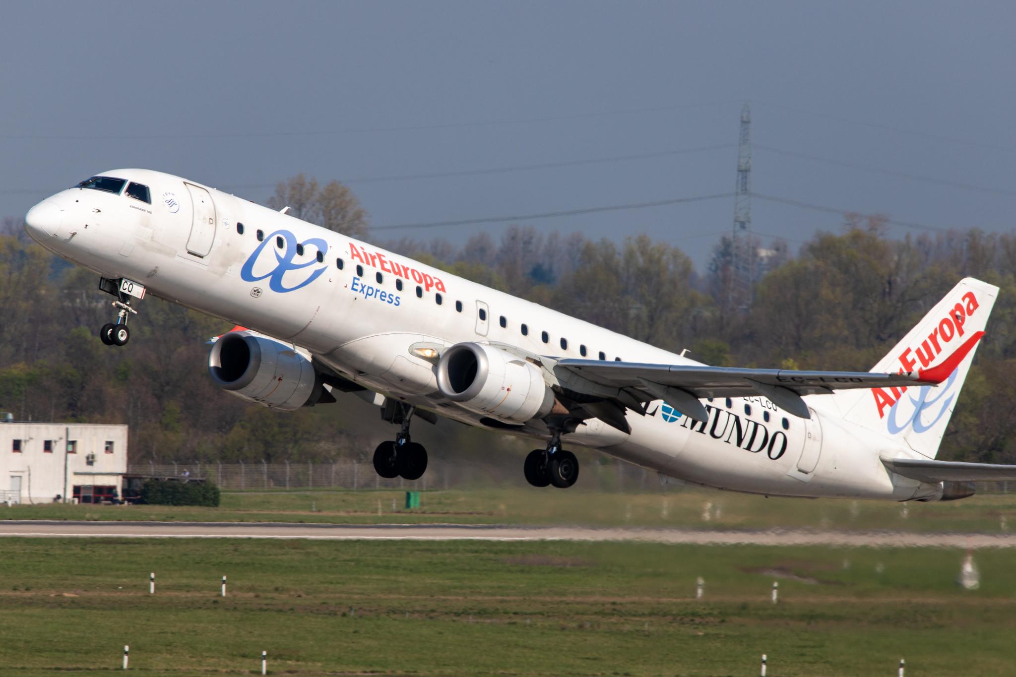 Düsseldorf Airport: Air Europa Express (UX / AEA) |  Embraer E195LR E195 | EC-LCQ | MSN 19000303