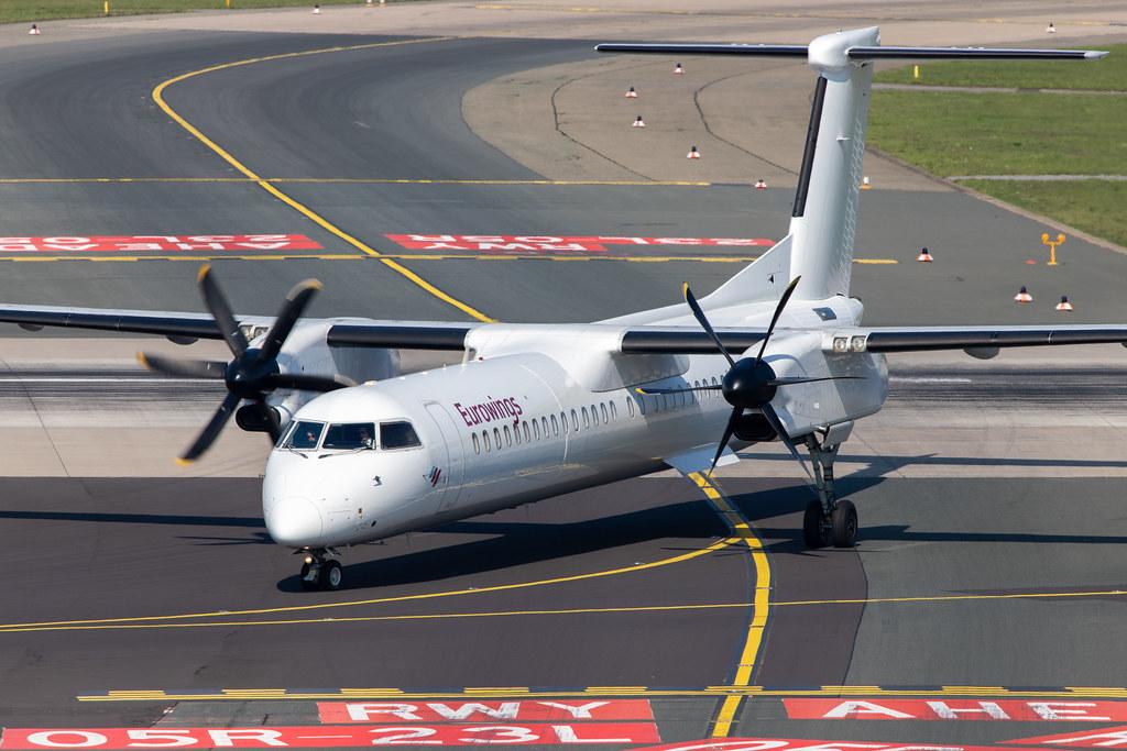 Düsseldorf Airport: Eurowings (EW / EWG) | Operator: Luftfahrtgesellschaft Walter |  De Havilland Canada Dash 8-400 DH8D | D-ABQO | MSN 4129
