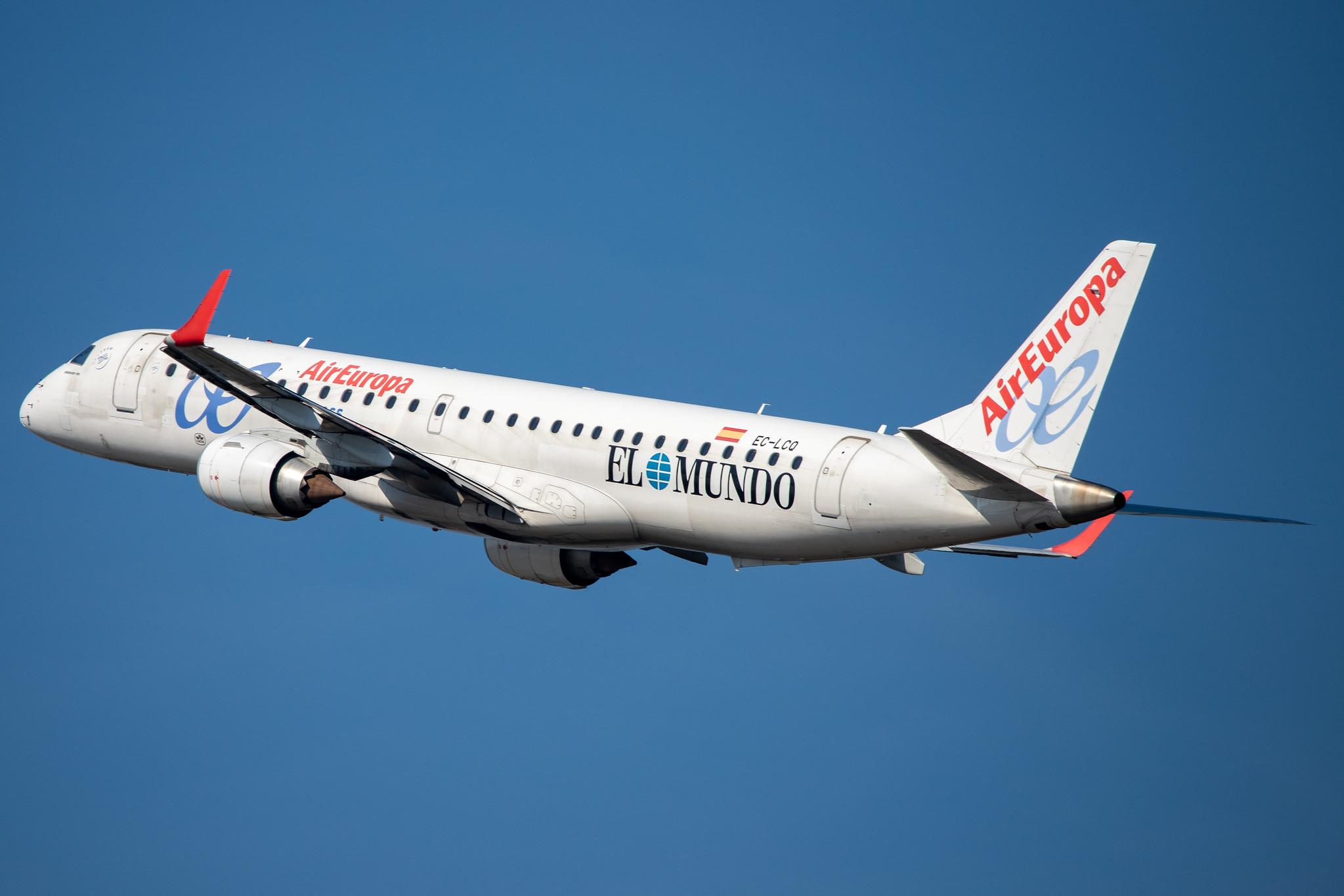 Düsseldorf Airport: Air Europa Express (UX / AEA) |  Embraer E195LR E195 | EC-LCQ | MSN 19000303
