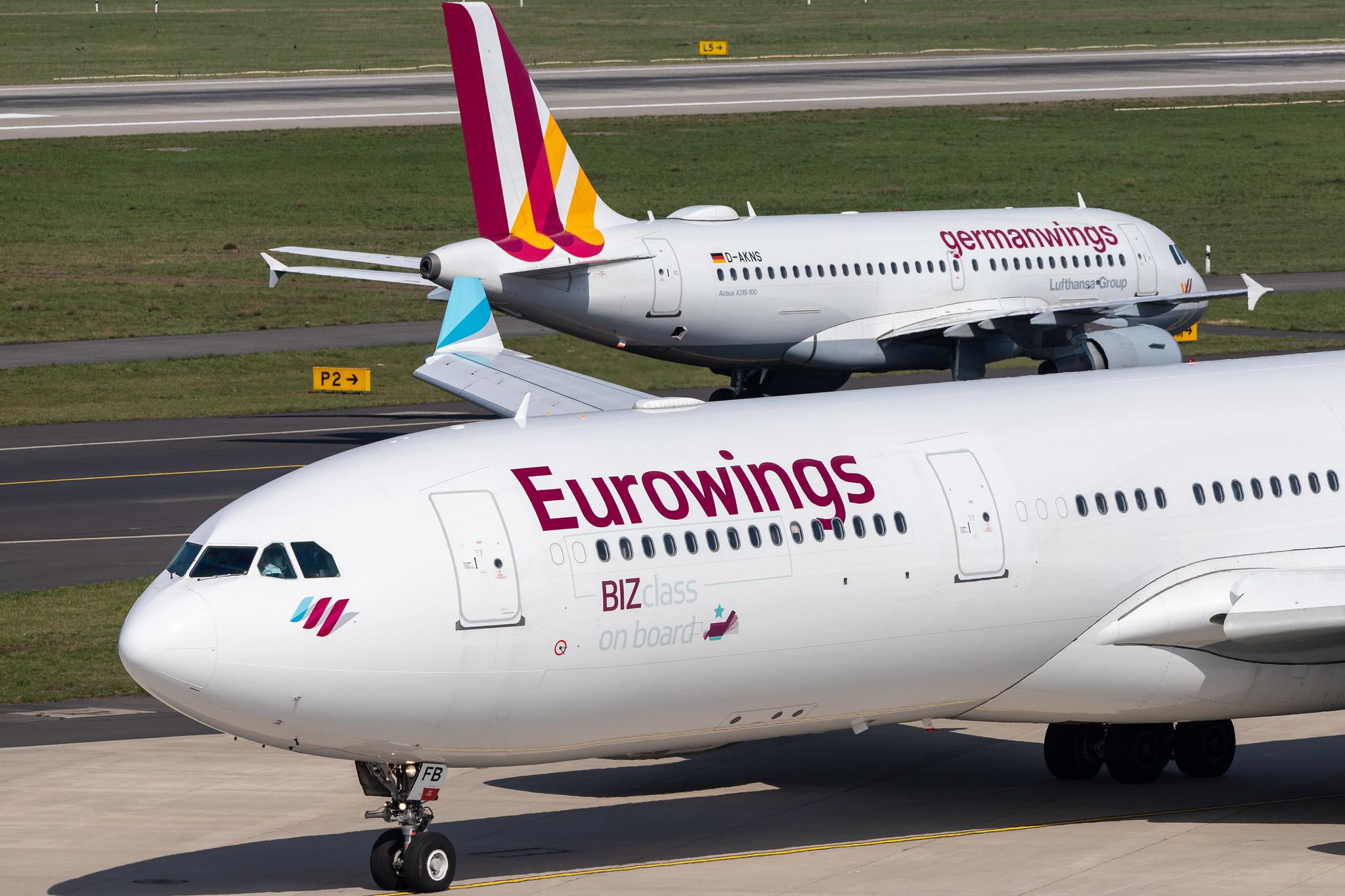 Düsseldorf Airport: Eurowings (EW / EWG) | Operator: Brussels Airlines |  Airbus A330-342 A333 | OO-SFB | MSN 0915